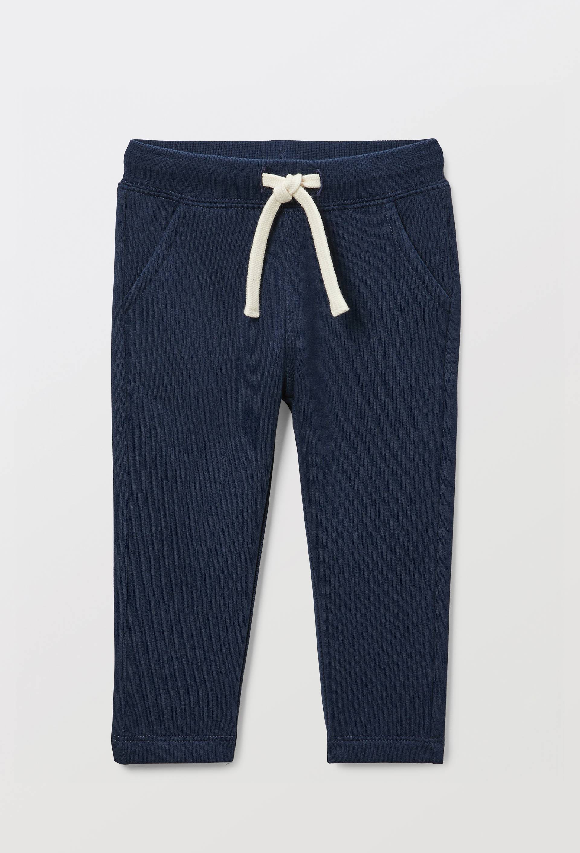 Jogging uni en molleton en coton BIO GOTS, Bleu fonc&eacute;, large image number 0