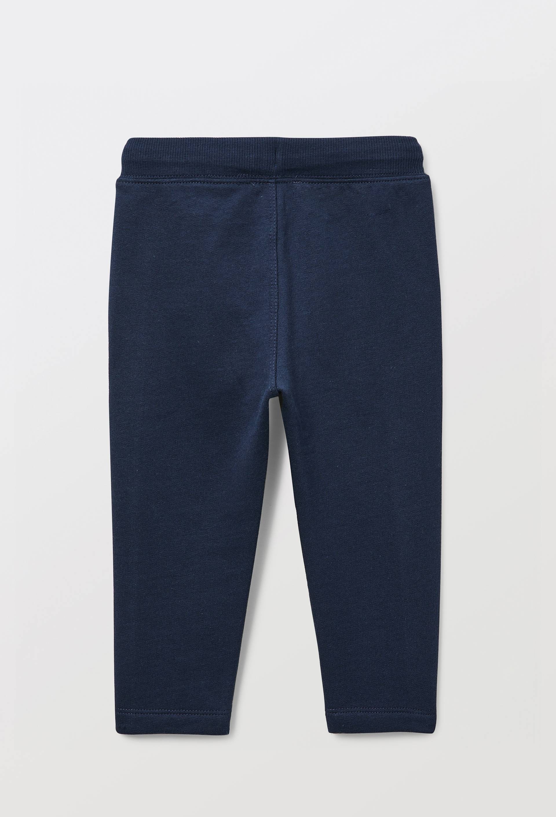 Jogging uni en molleton en coton BIO GOTS, Bleu fonc&eacute;, large image number 1