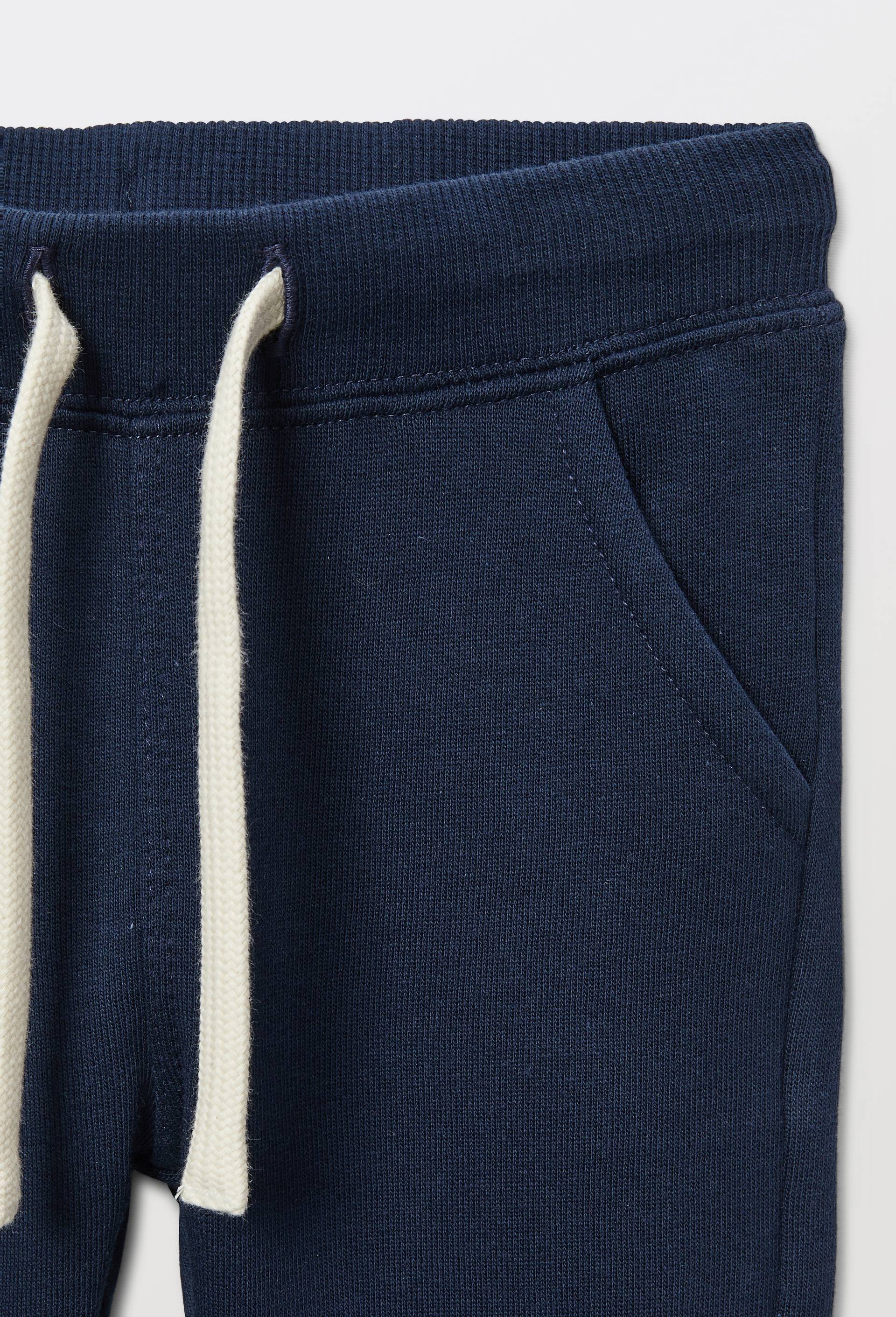 Jogging uni en molleton en coton BIO GOTS, Bleu fonc&eacute;, large image number 2.0