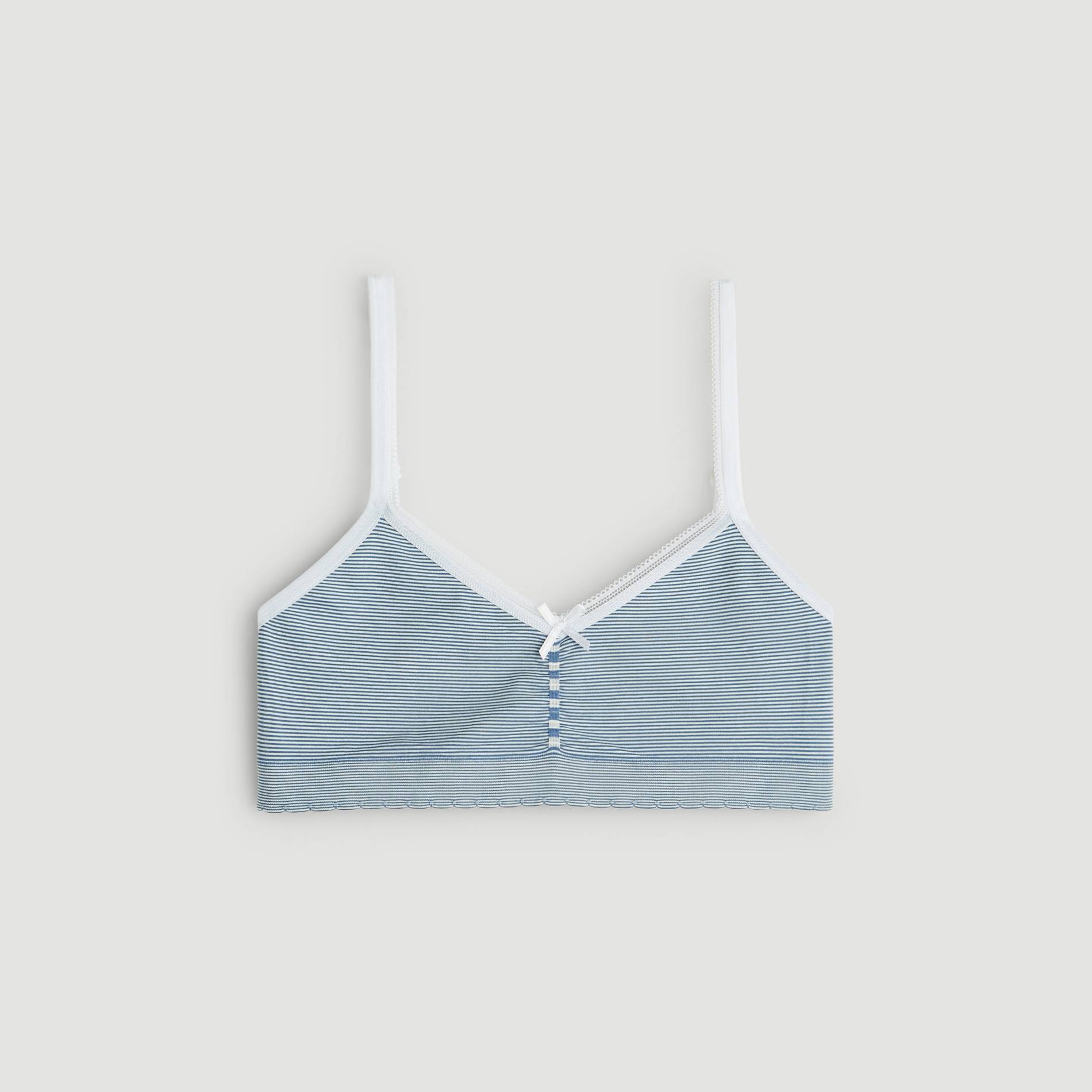 Soutien gorge rayé sans couture, Indigo, large image number 0