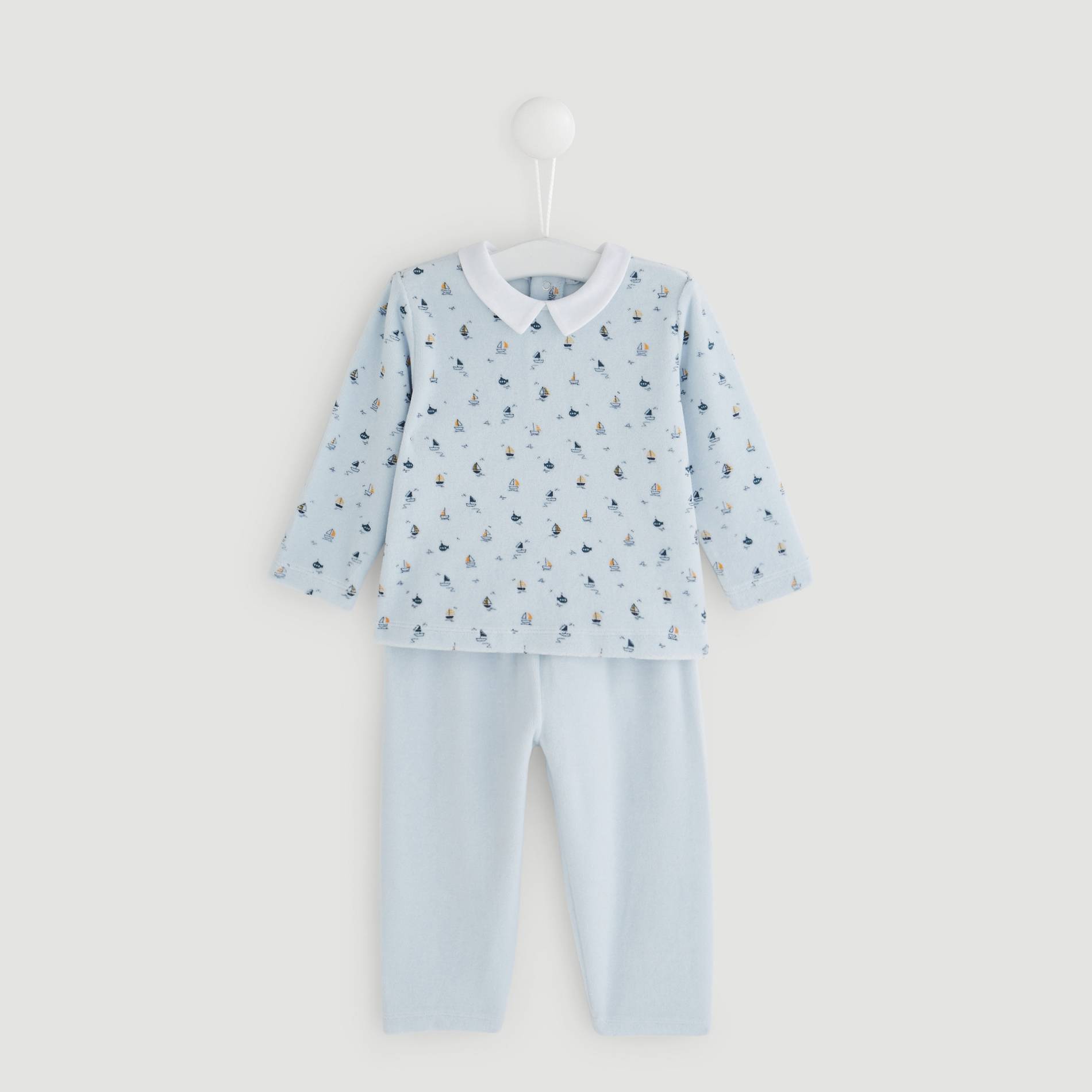 Pyjama imprime - Oeko-Tex ®, Bleu marine, large image number 0