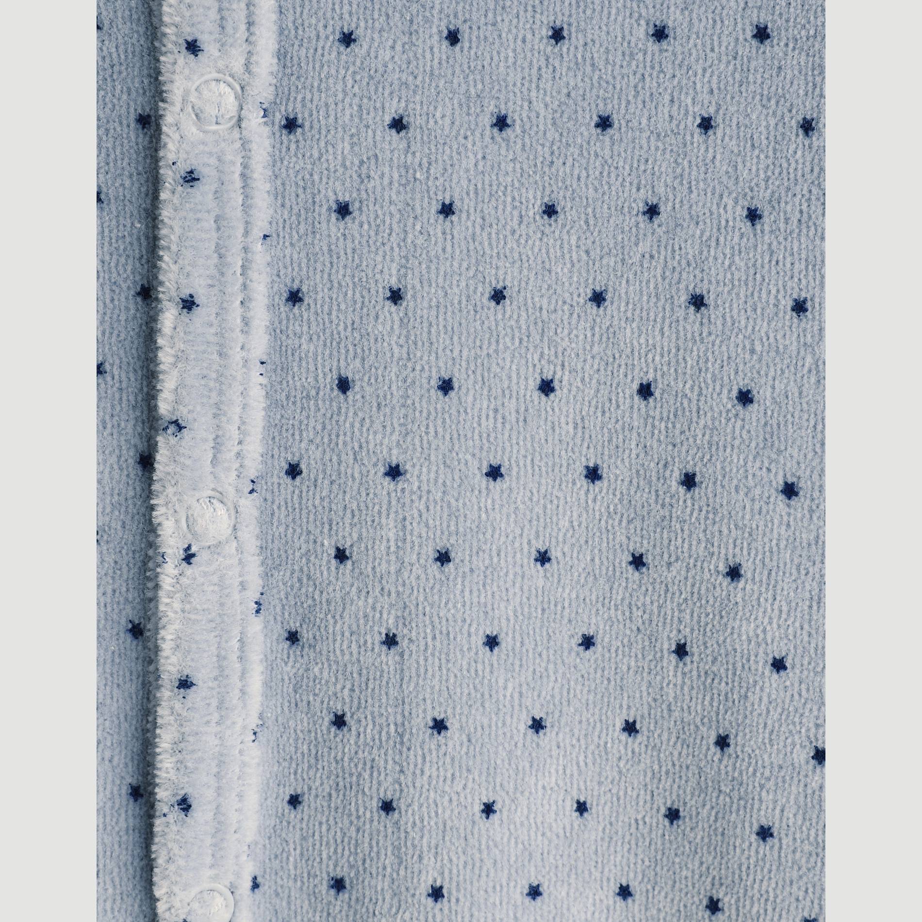 Dors bien en velours etoiles - Oeko-Tex ®, Bleu marine, large image number 2