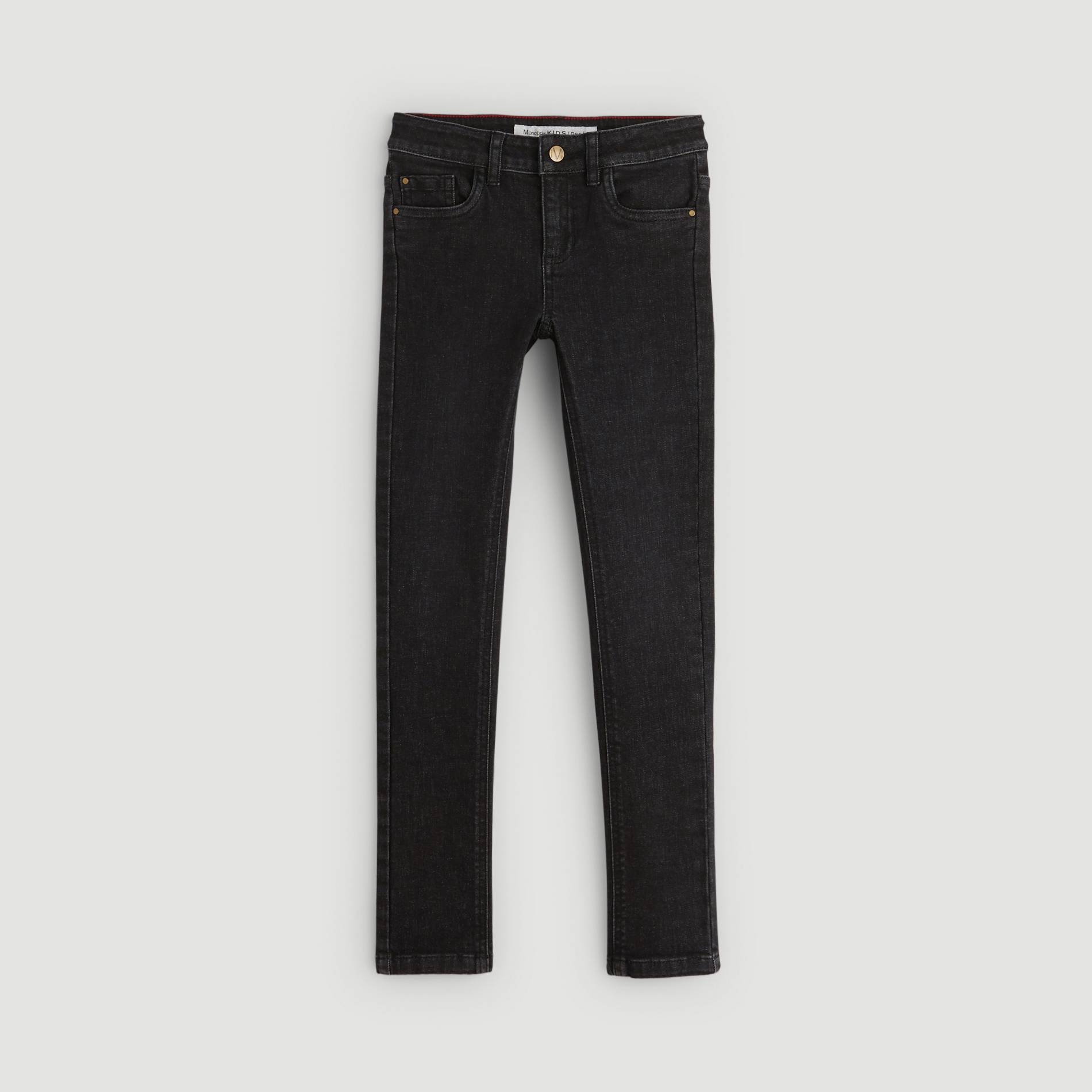 Jean skinny, coton BIo et Oeko-Tex, Gris foncé, large image number 0.0