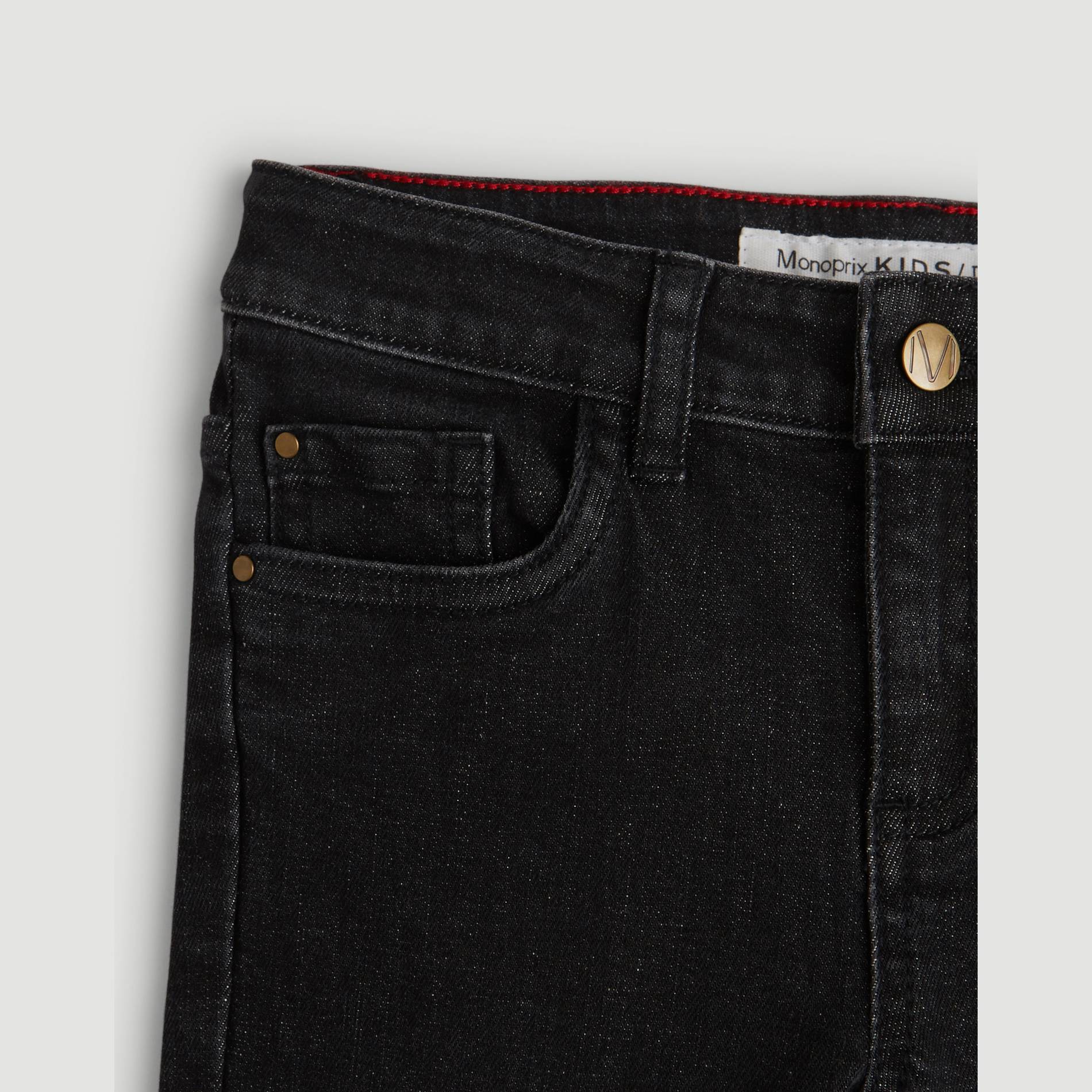Jean skinny, coton BIo et Oeko-Tex, Gris foncé, large image number 2