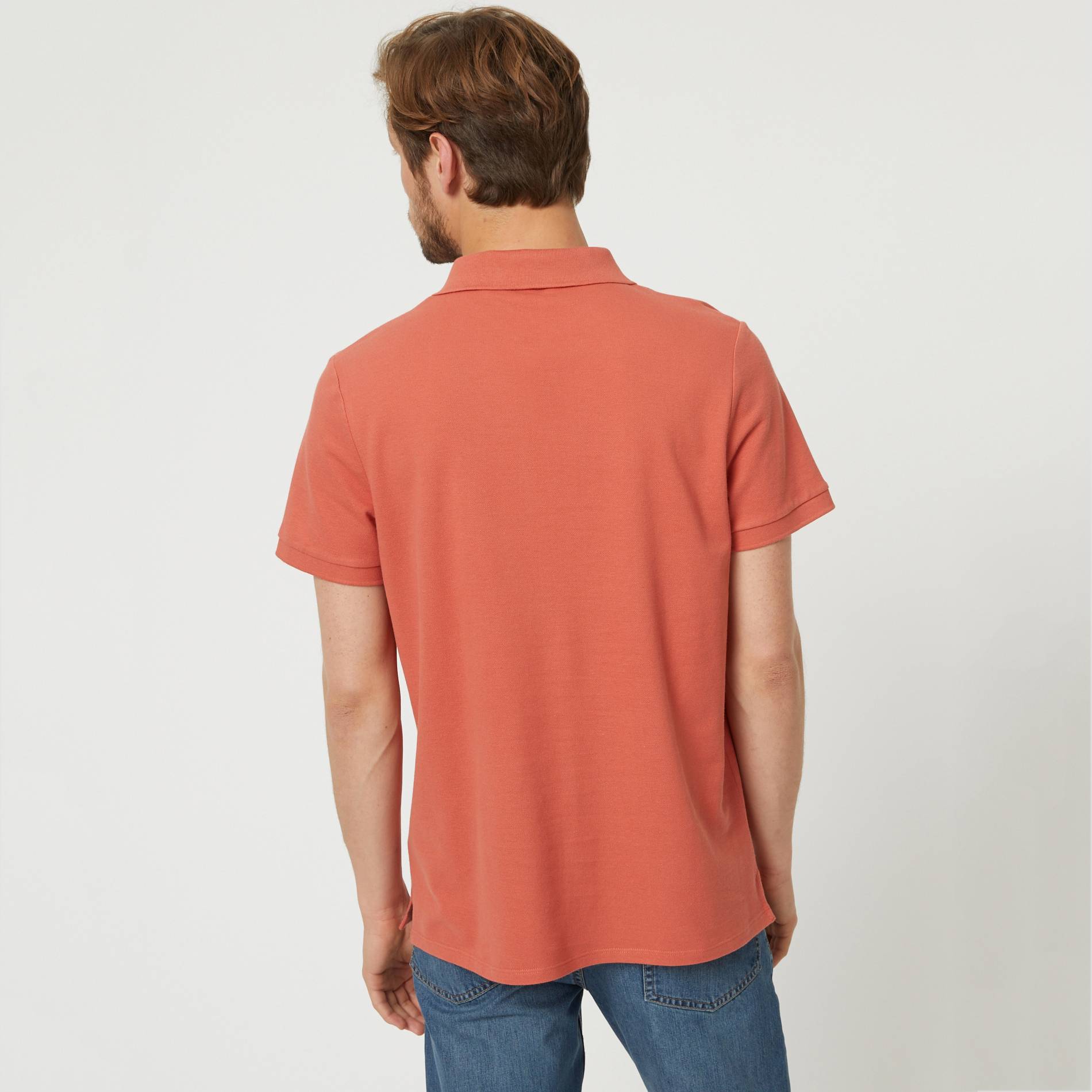 Polo manches courtes en coton BIO, Orange, large image number 1