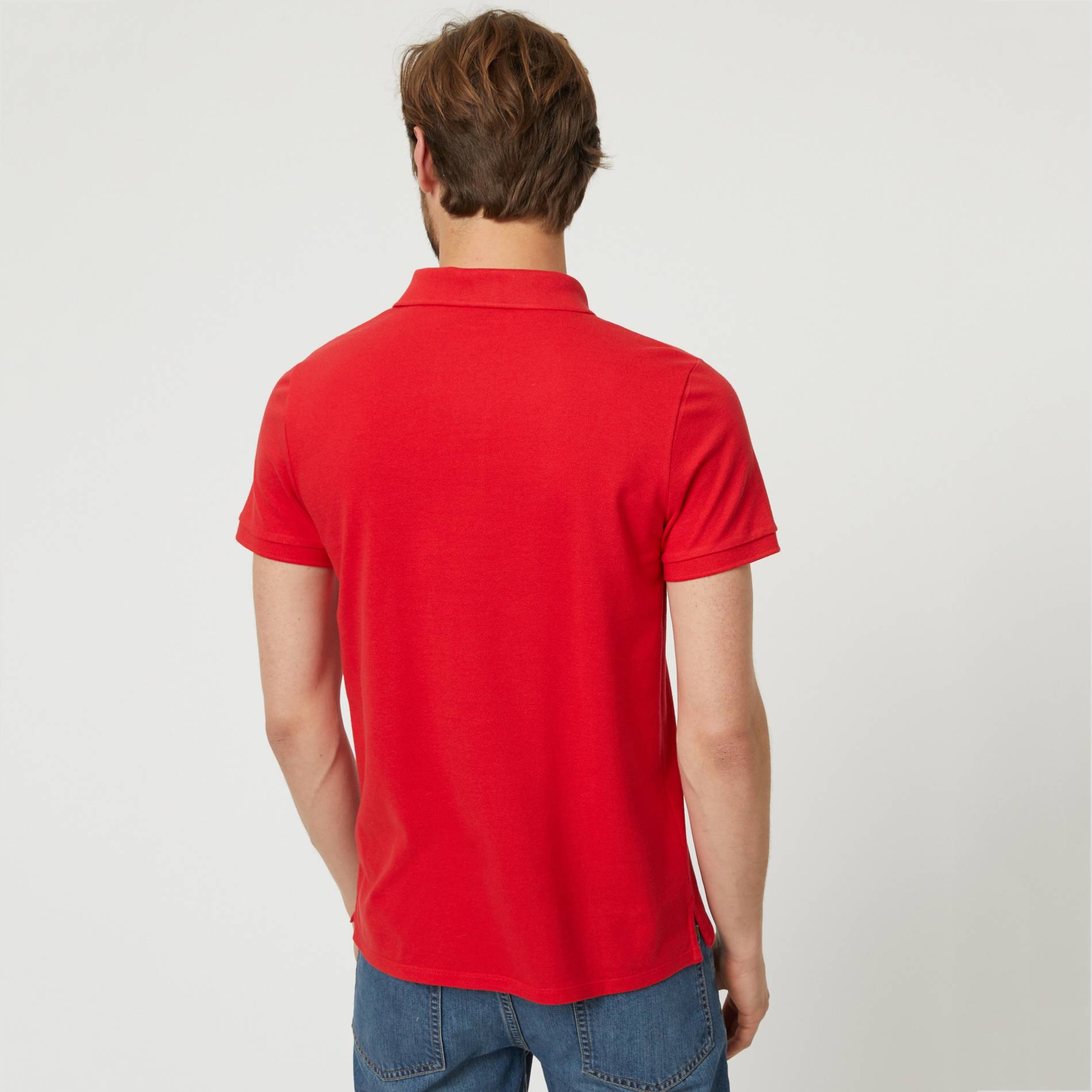 Polo manches courtes en coton BIO, Rouge, large image number 1