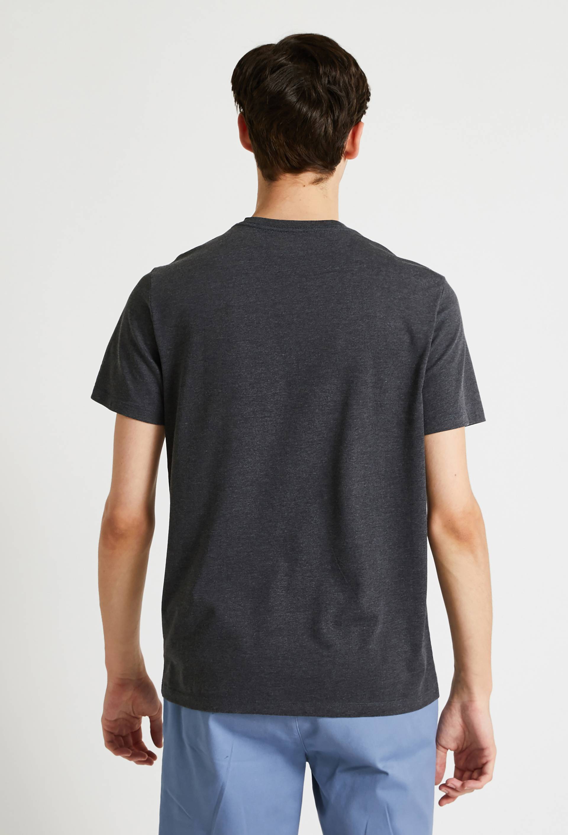 T-shirt manches courtes col v contenant du coton BIO, Gris, large image number 1