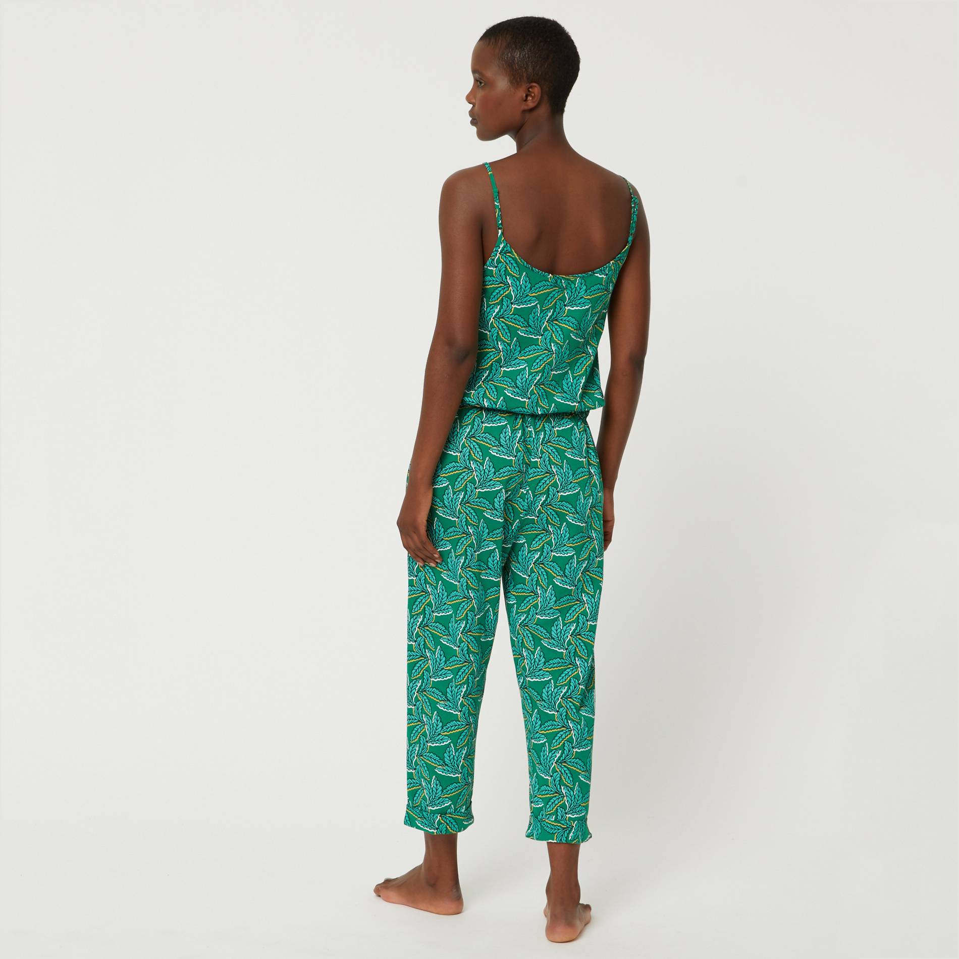 Combinaison pantalon imprimee, Vert, large image number 1