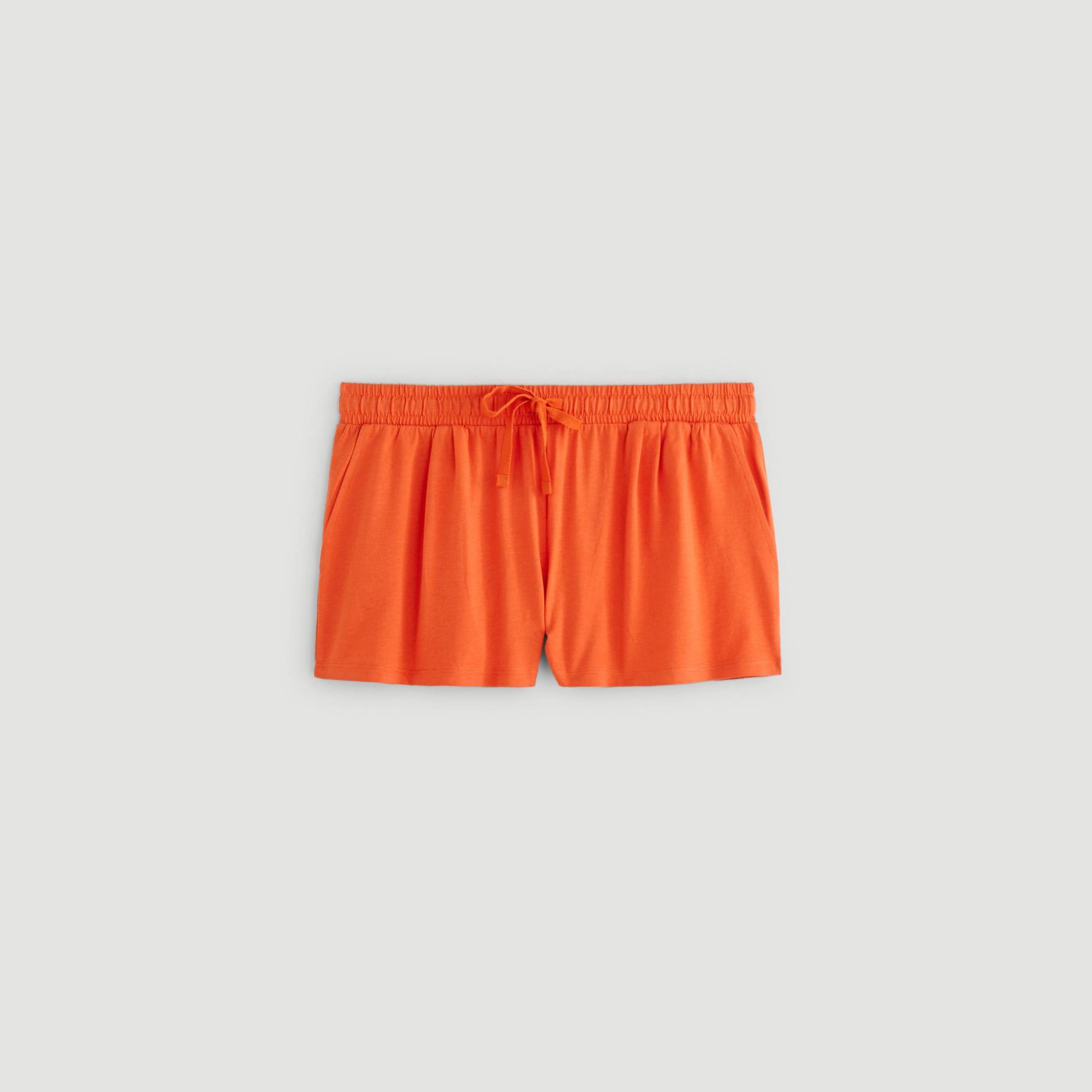 Short uni en coton BIO, Orange, large image number 2.0