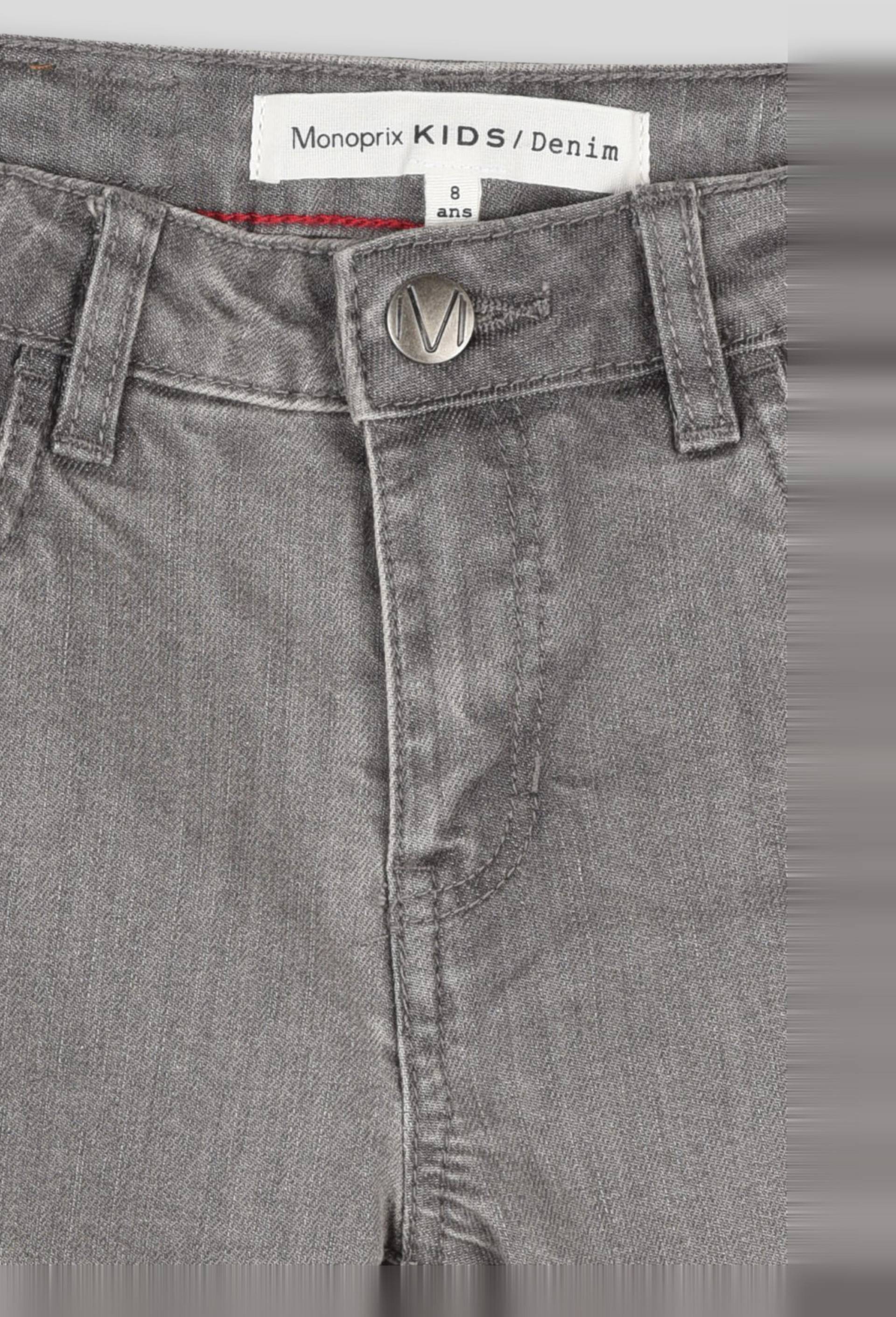 Pantalon en jean droit contenant du coton BIO, Gris foncé, large image number 2