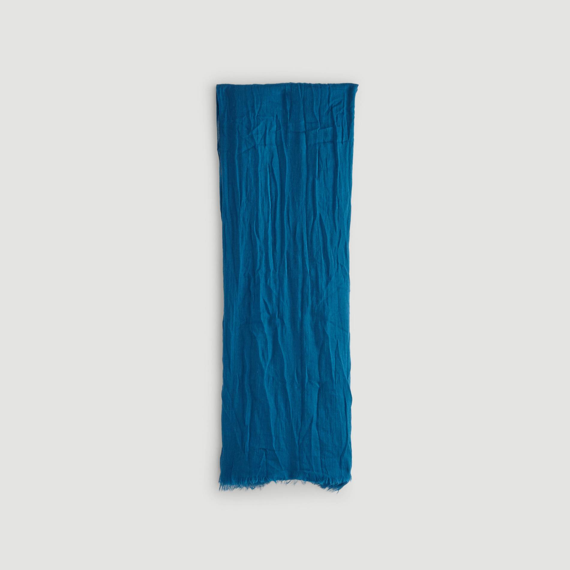 Etole unie en coton effet froisse, Bleu, large image number 1