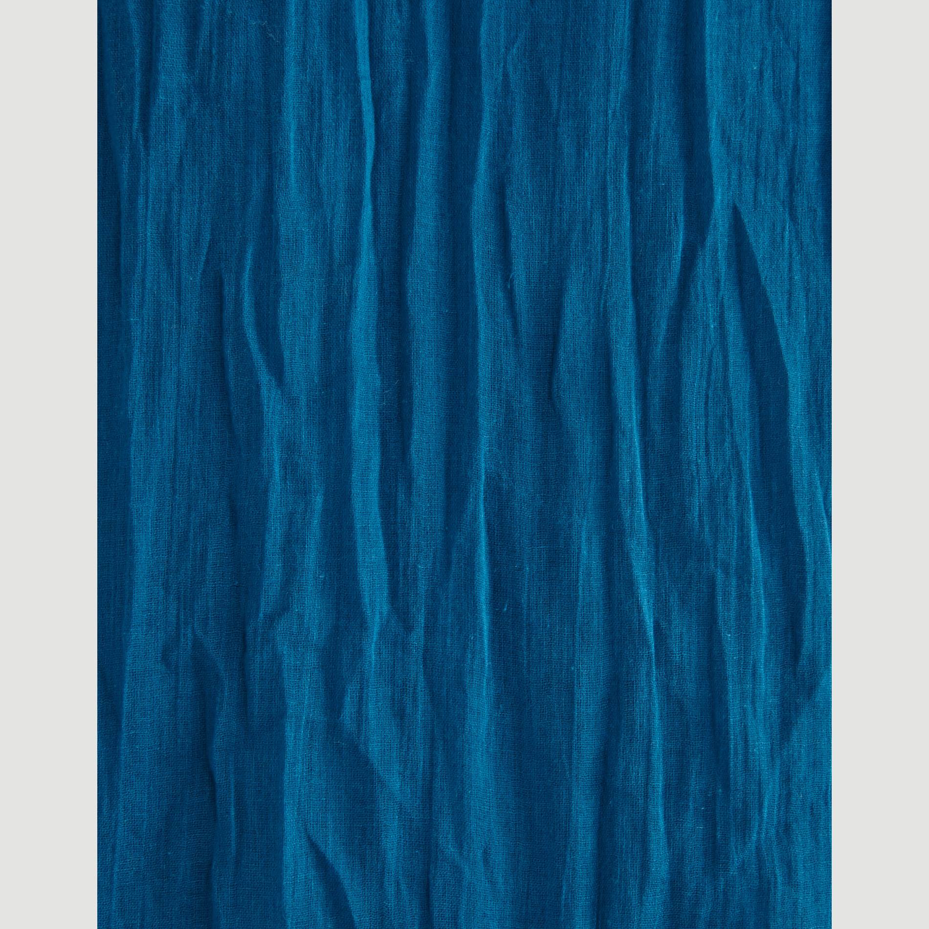 Etole unie en coton effet froisse, Bleu, large image number 2.0