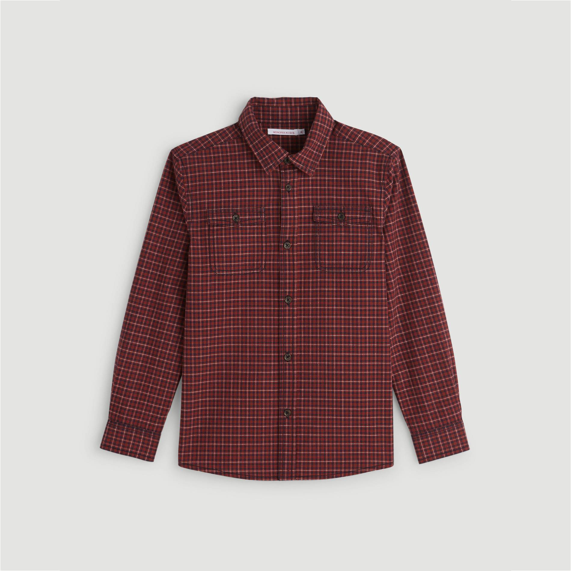 Chemise a carreaux, Raisin, large image number 0