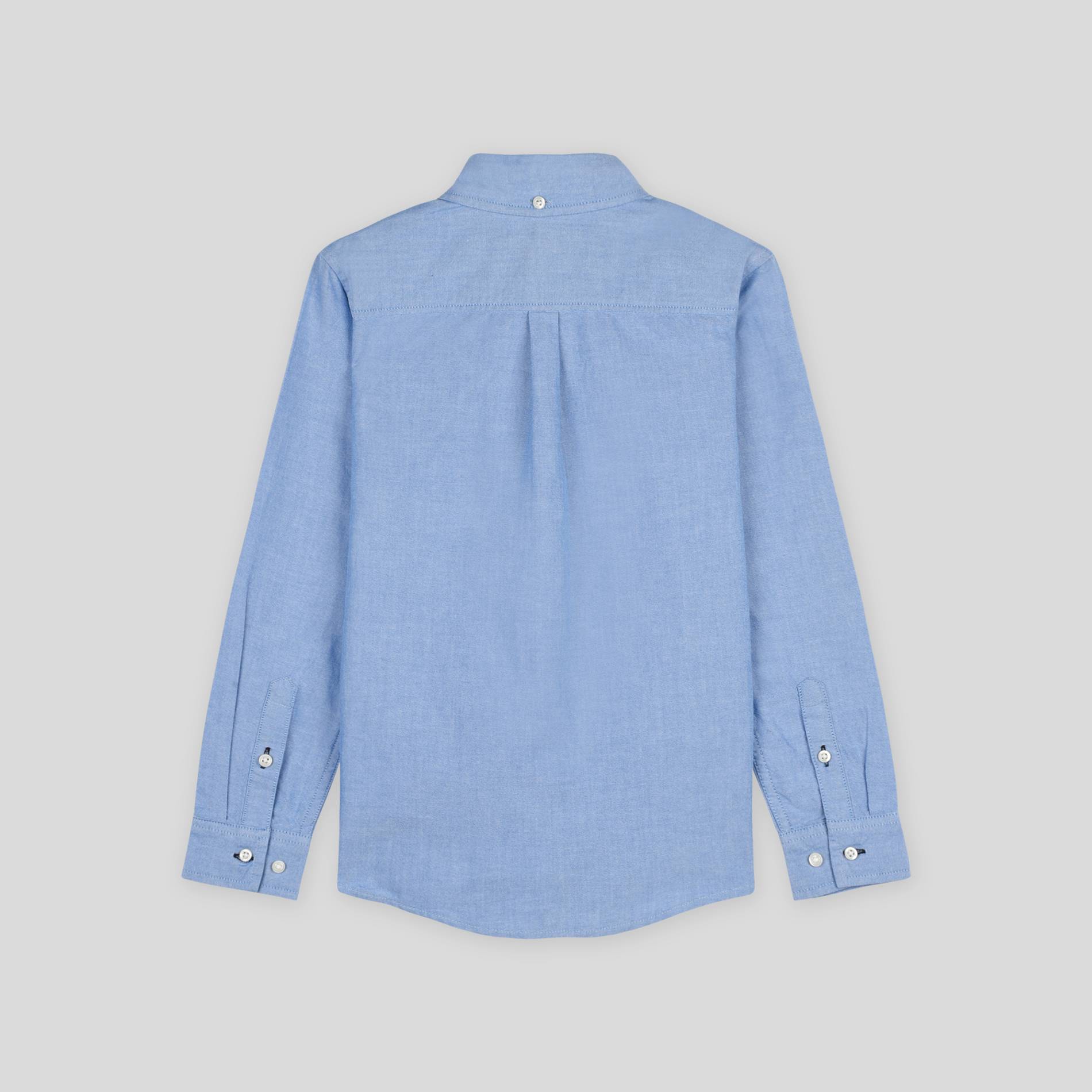 Chemise oxford unie en coton BIO, Bleu, large image number 1