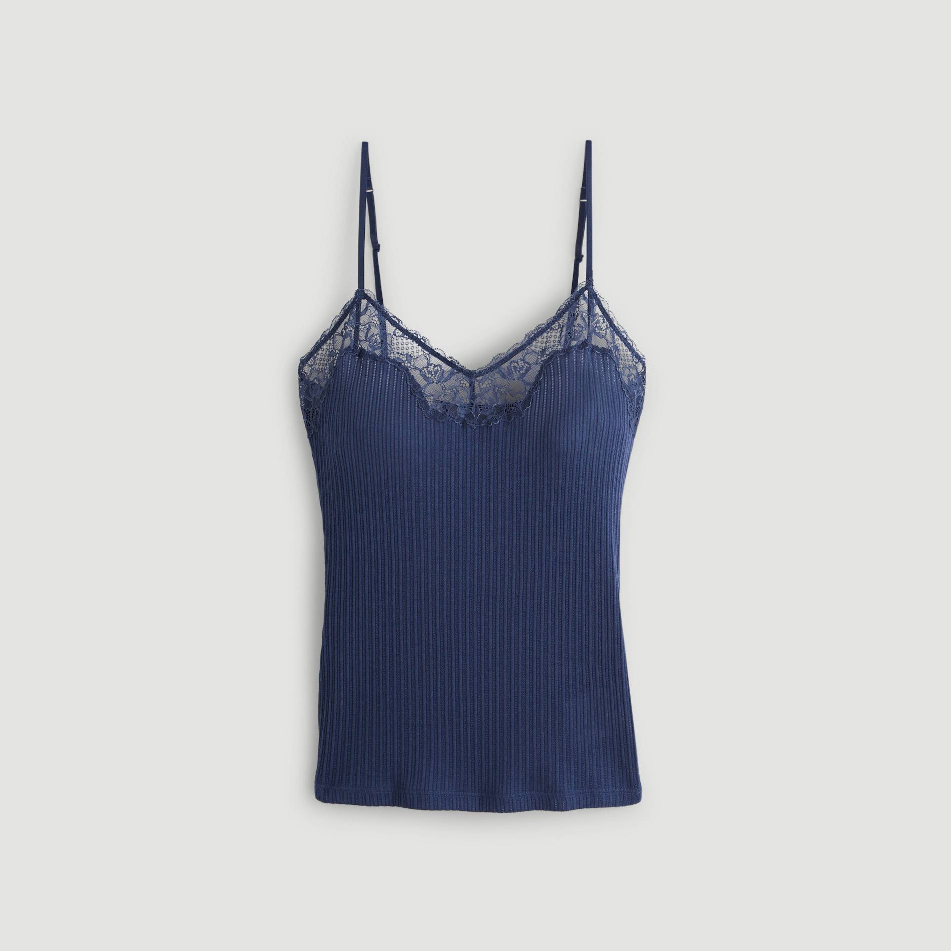 Top en modal et dentelle, Indigo, large image number 2.0