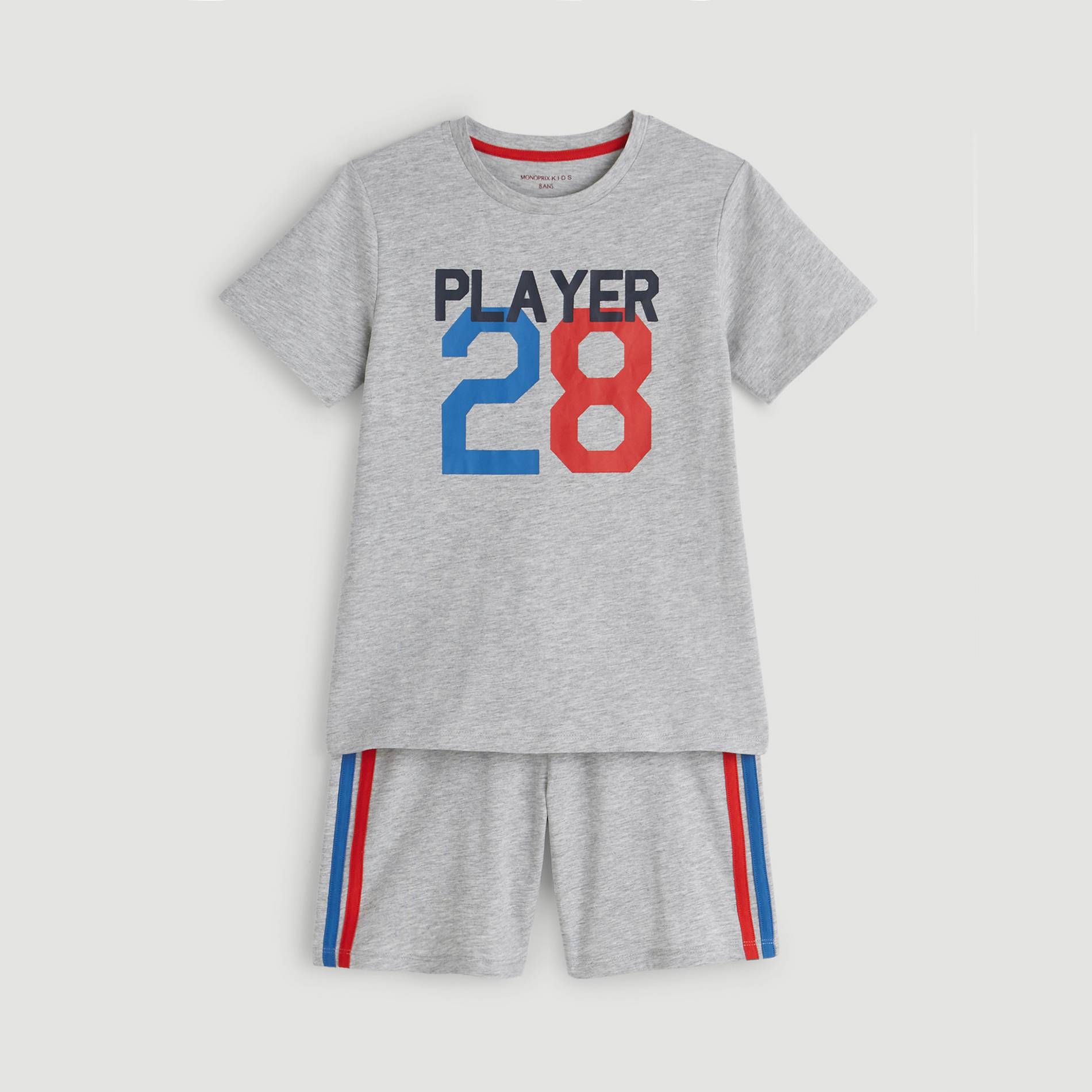 Pyjama imprime, Gris clair, large image number 0
