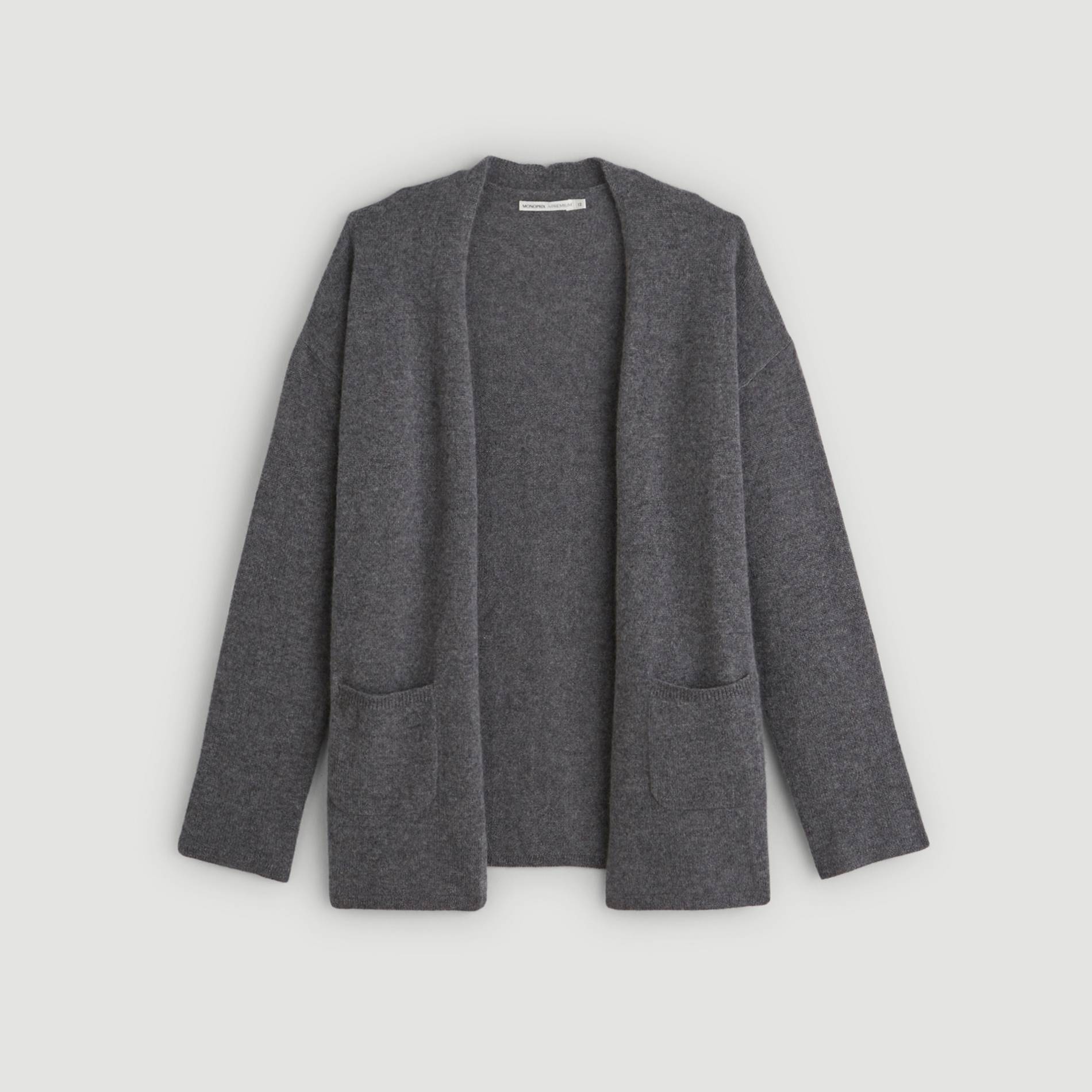 Cardigan en cachemire, Gris moyen, large image number 1.0