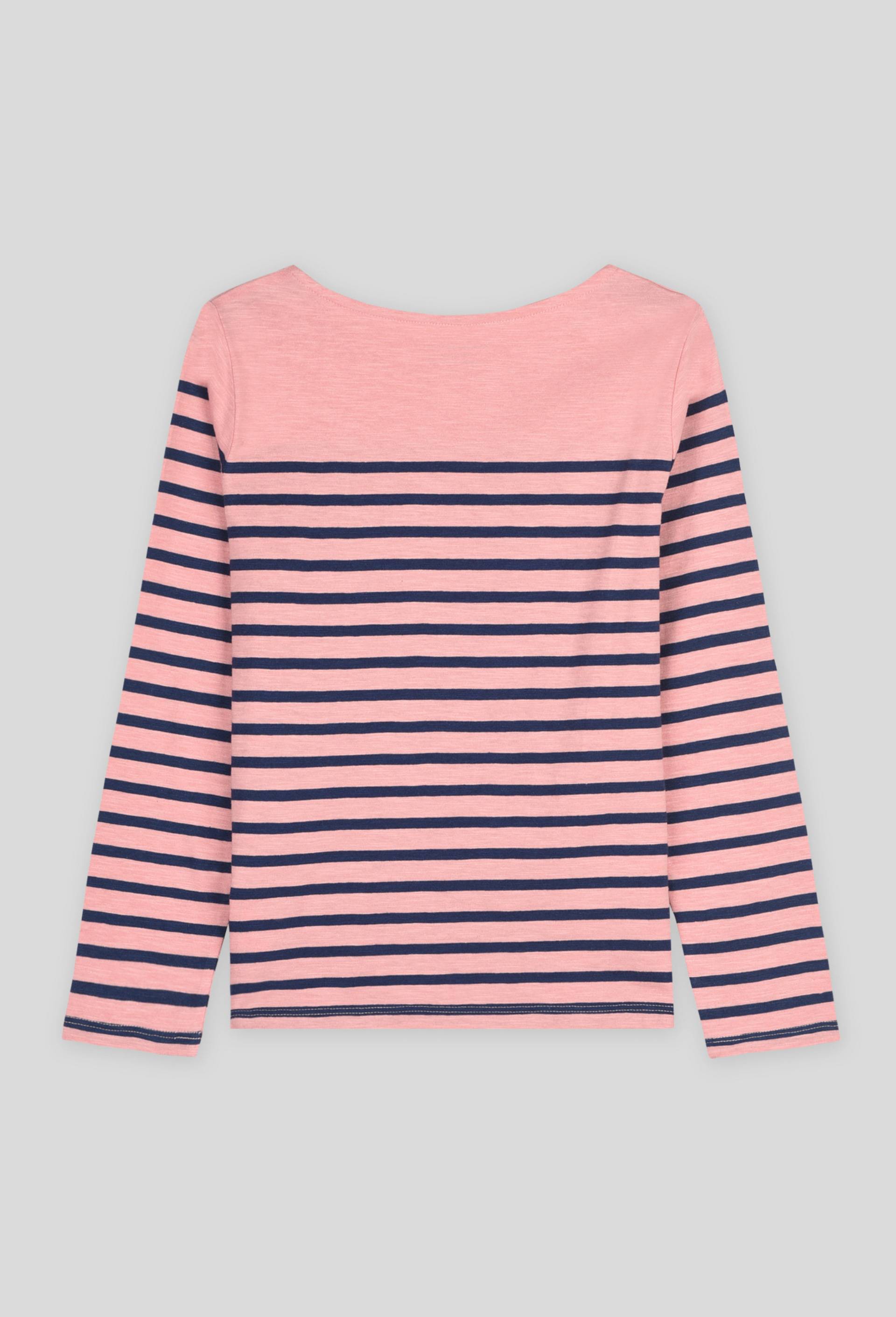 Marinière en coton certifiée Oekotex, Rose, large image number 1