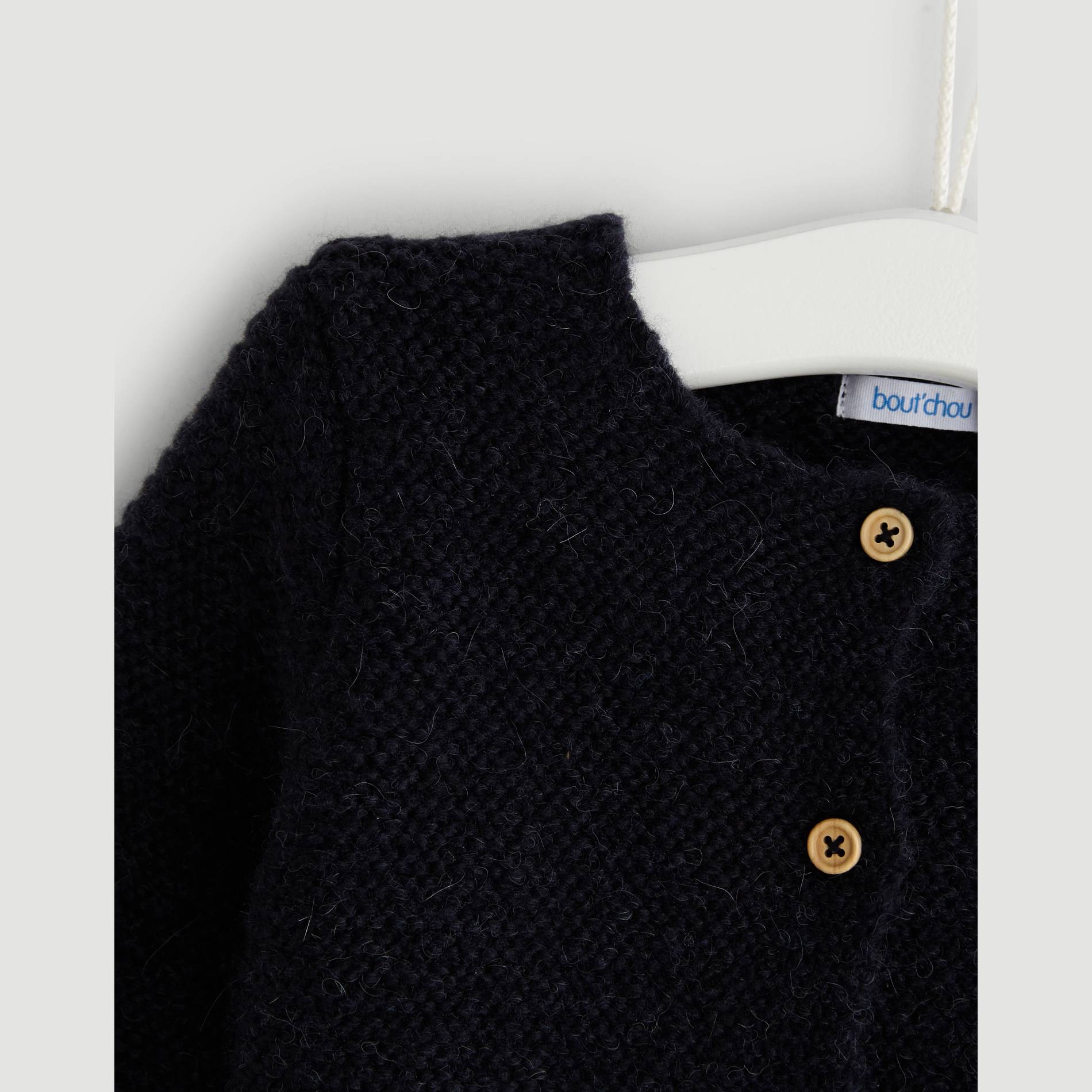 Cardigan en point mousse, Bleu marine, large image number 2