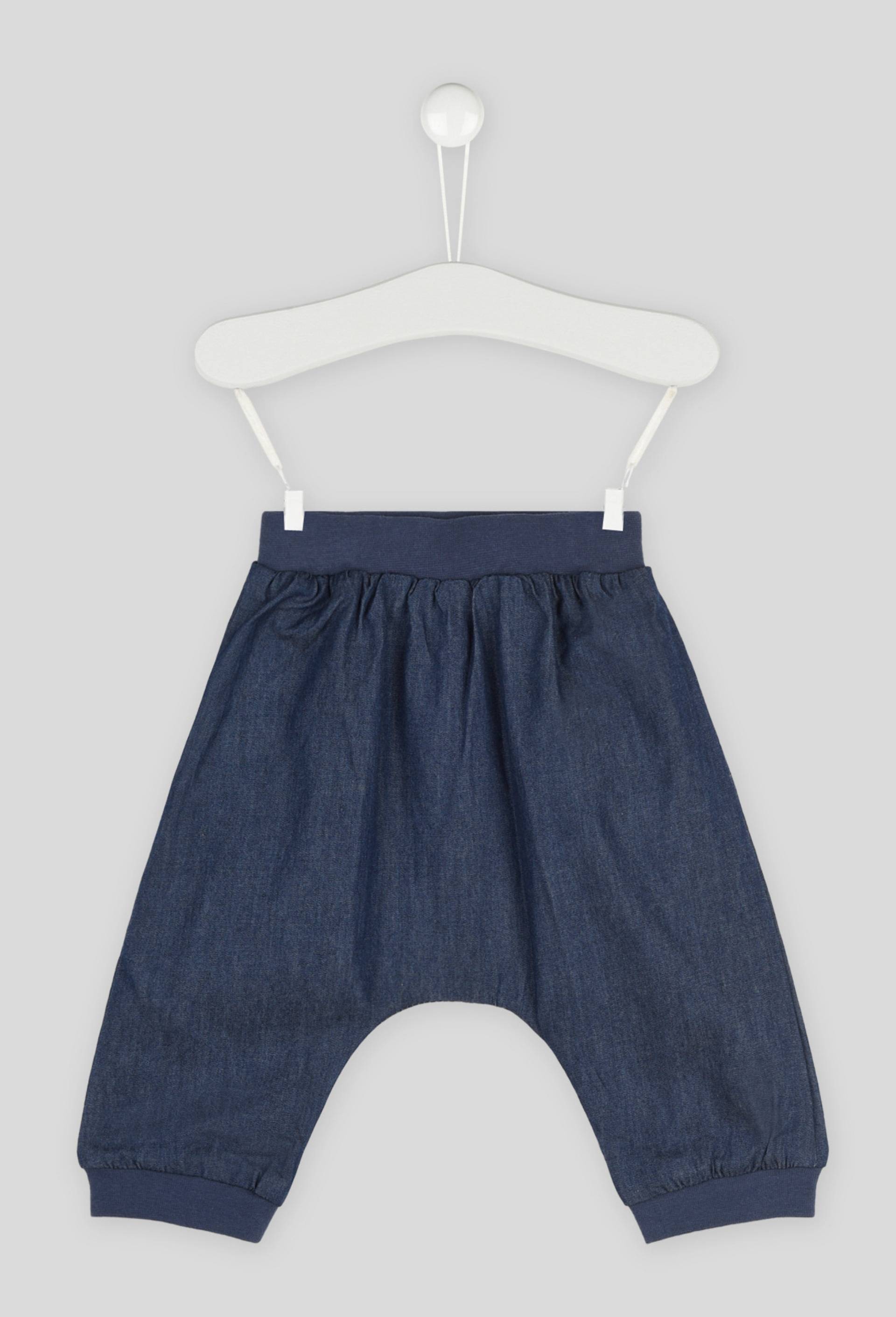 Sarouel en denim certifié Oeko-Tex, Bleu foncé, large image number 0.0