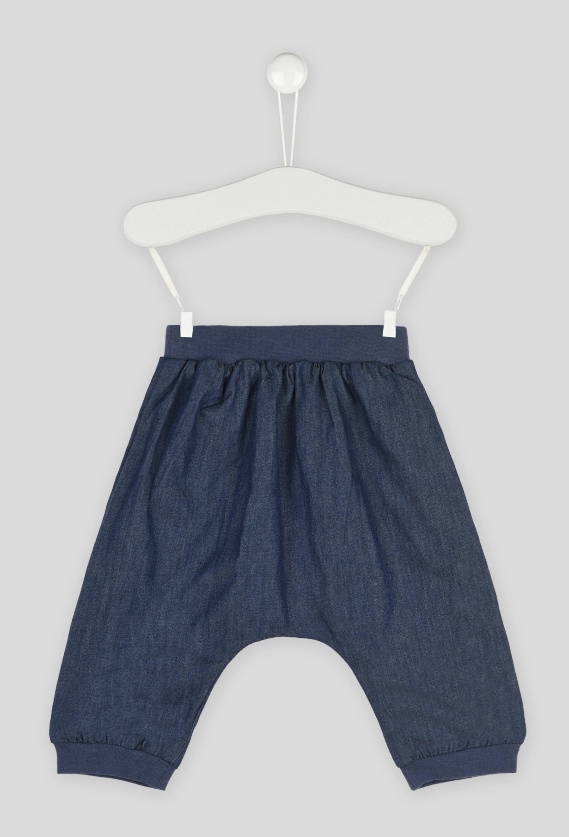 Sarouel en denim certifié Oeko-Tex, Bleu foncé, large image number 1