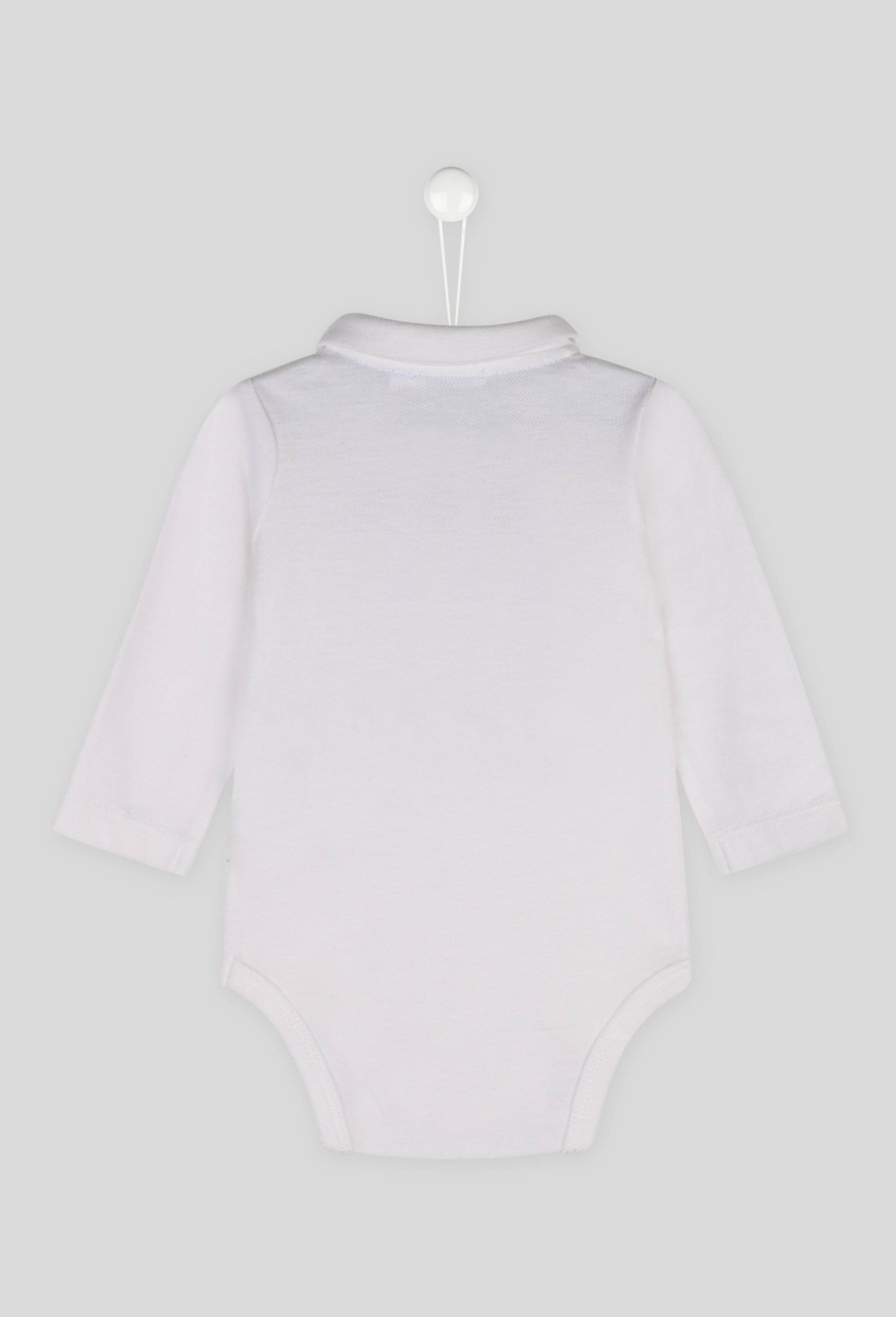 Body avec broderie en coton BIO, Oeko-Tex, Blanc, large image number 1