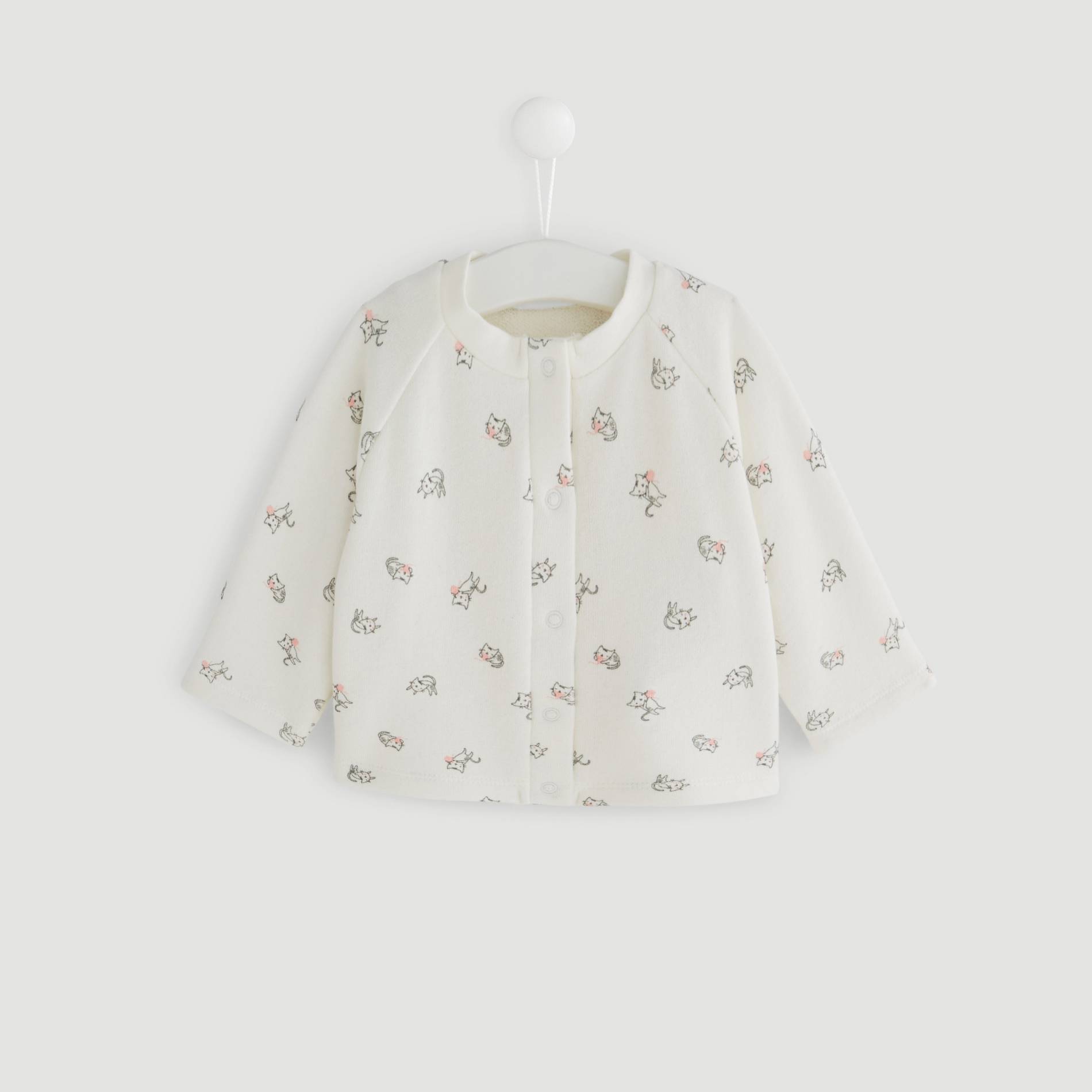 Cardigan imprimé - Oeko-Tex ®, Ecru, large image number 0