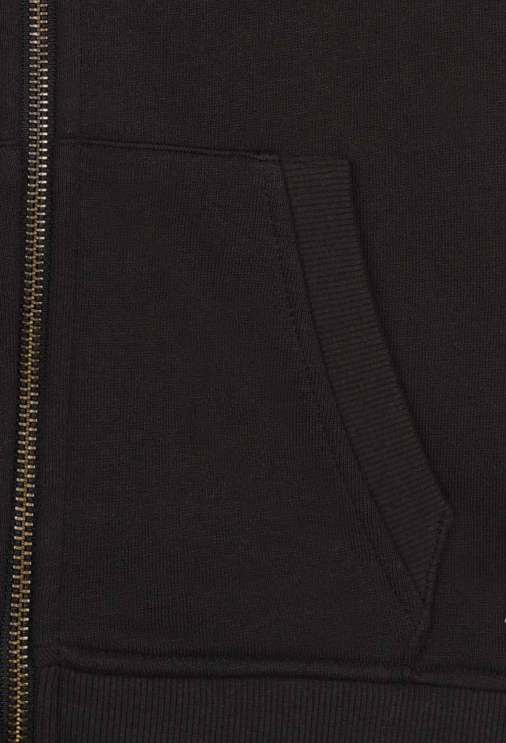 Sweat zippé en coton BIO, Noir, large image number 2