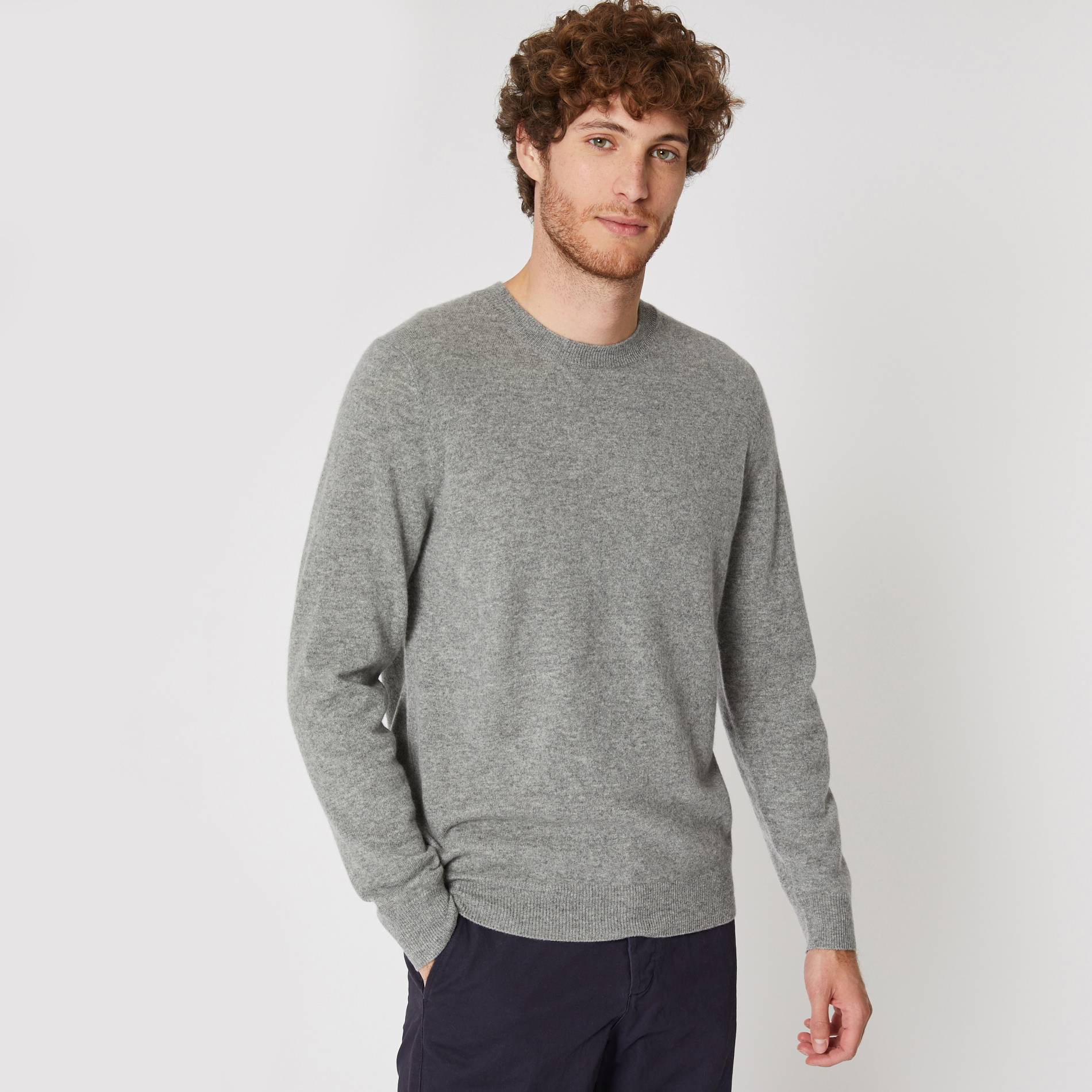 Pull en cachemire, Gris moyen, large image number 0