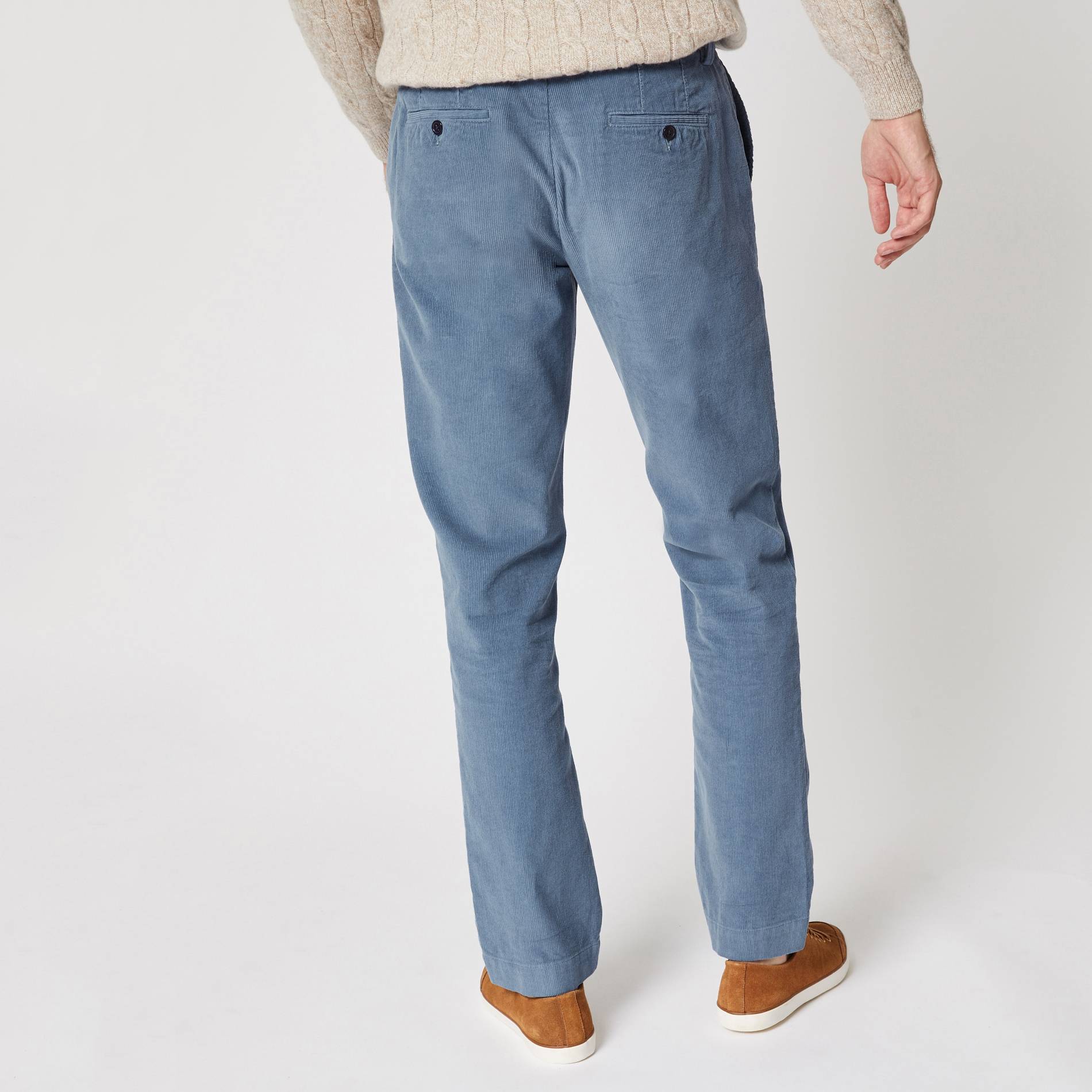 Pantalon slack velours, Bleu canard, large image number 1