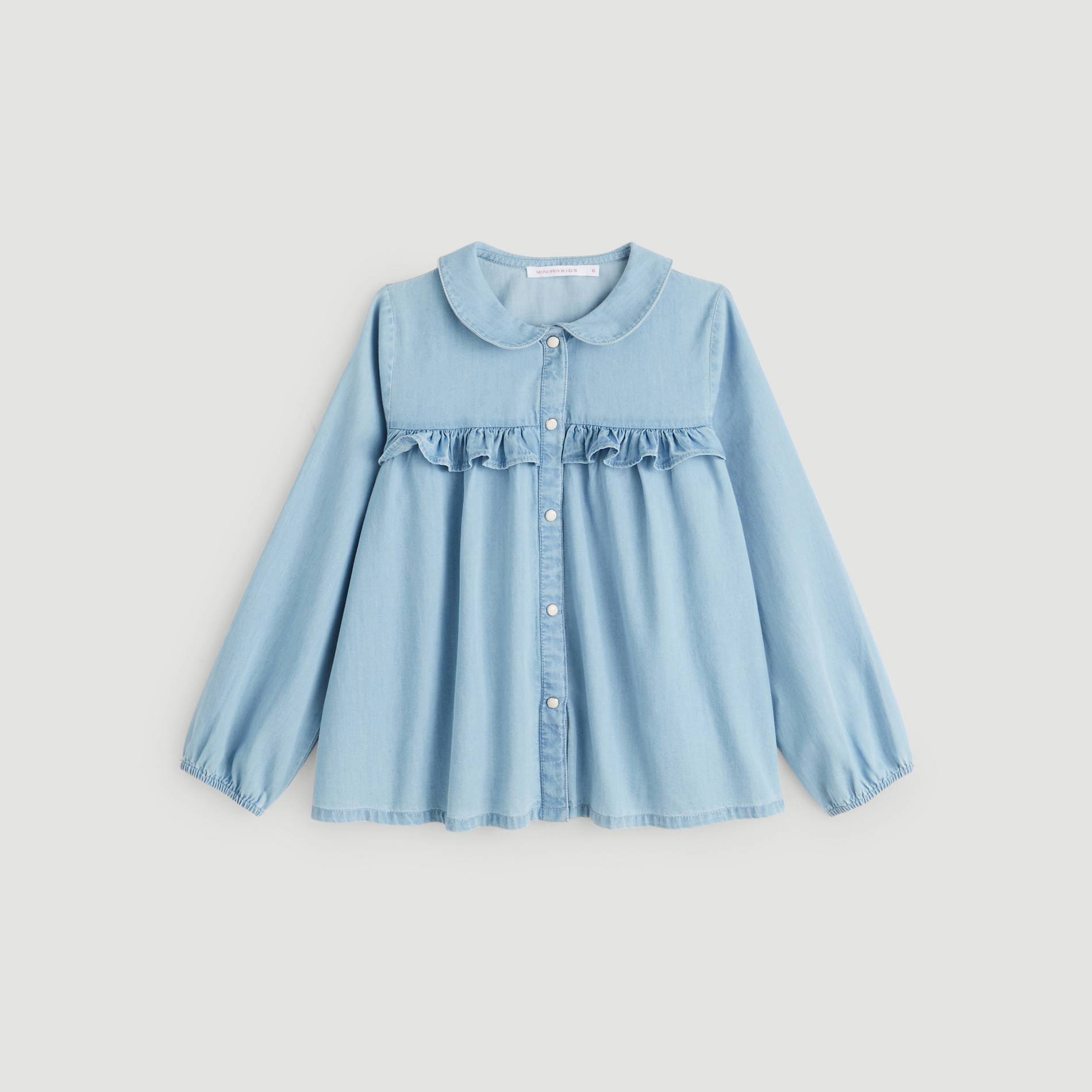 Chemise chambray, Indigo, large image number 0