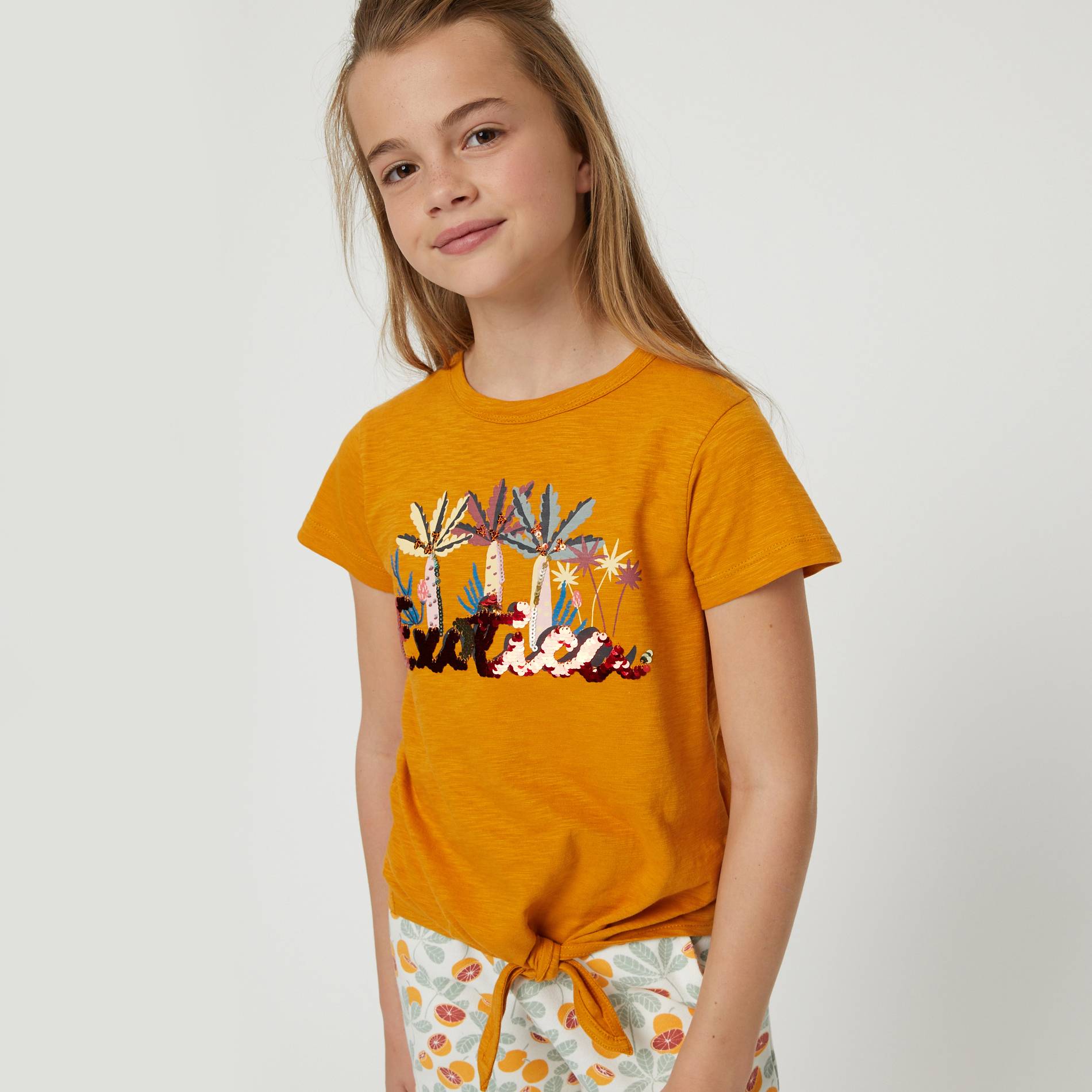 T-shirt manches courtes, Ocre, large image number 0