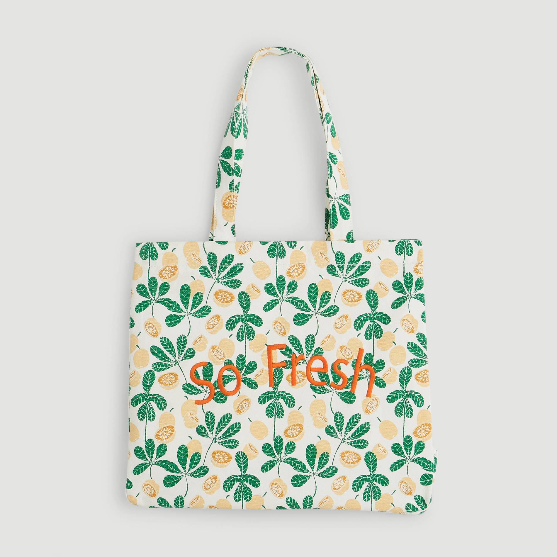 Tote bag imprime fruits, Blanc, large image number 1.0