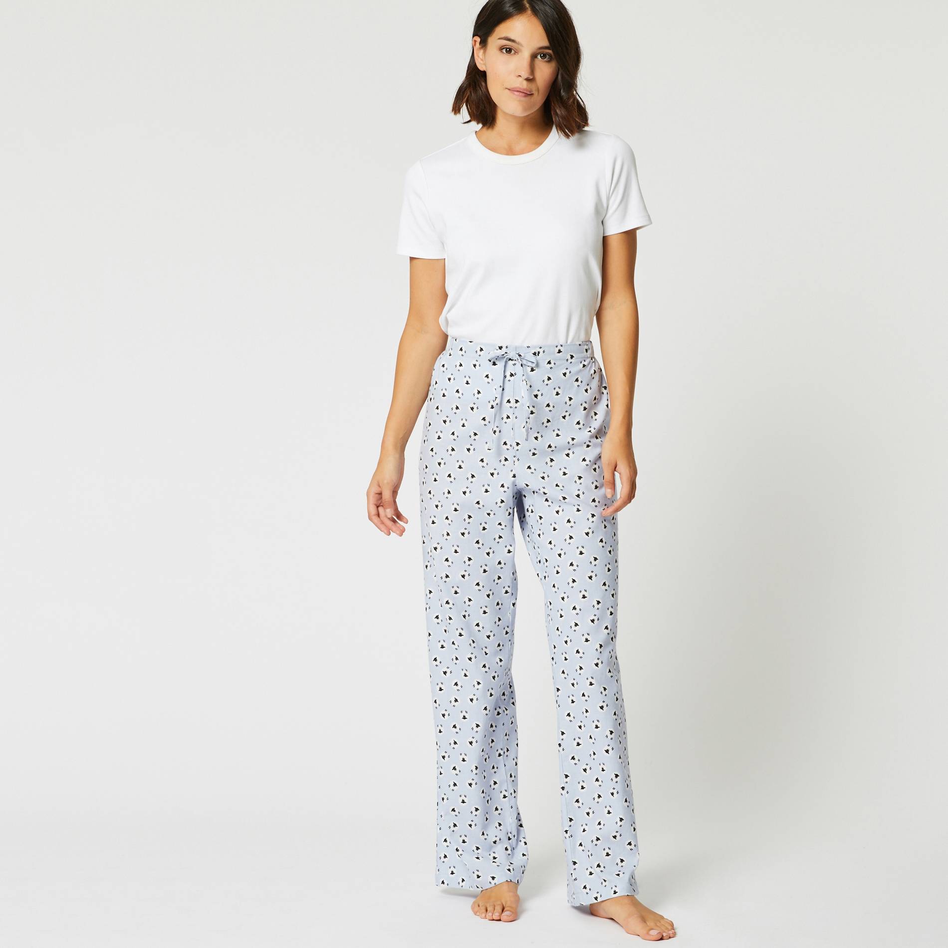 Pantalon imprime moutons, Bleu pâle, large image number 0.0