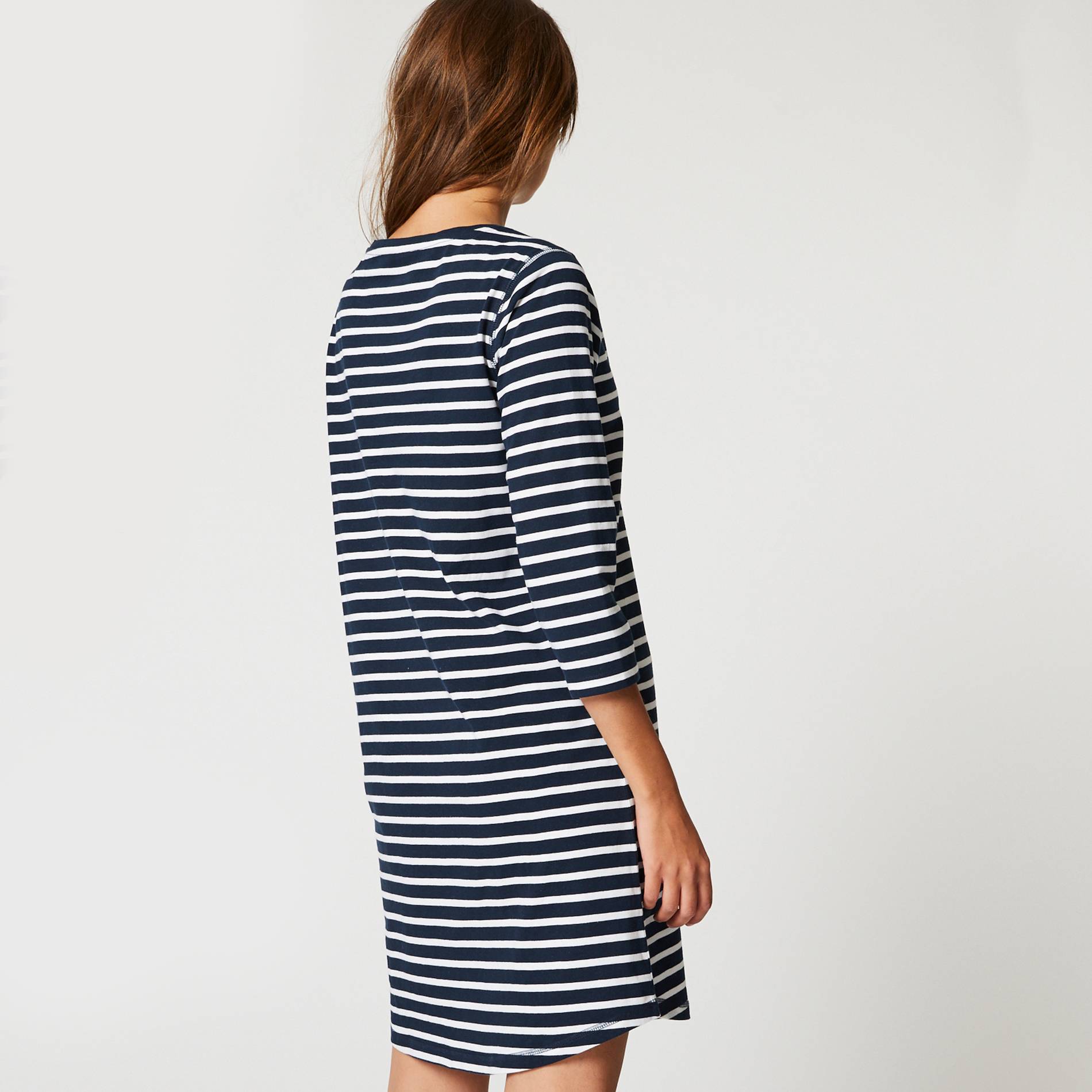 Chemise de nuit imprimee en coton BIO, Bleu marine, large image number 1