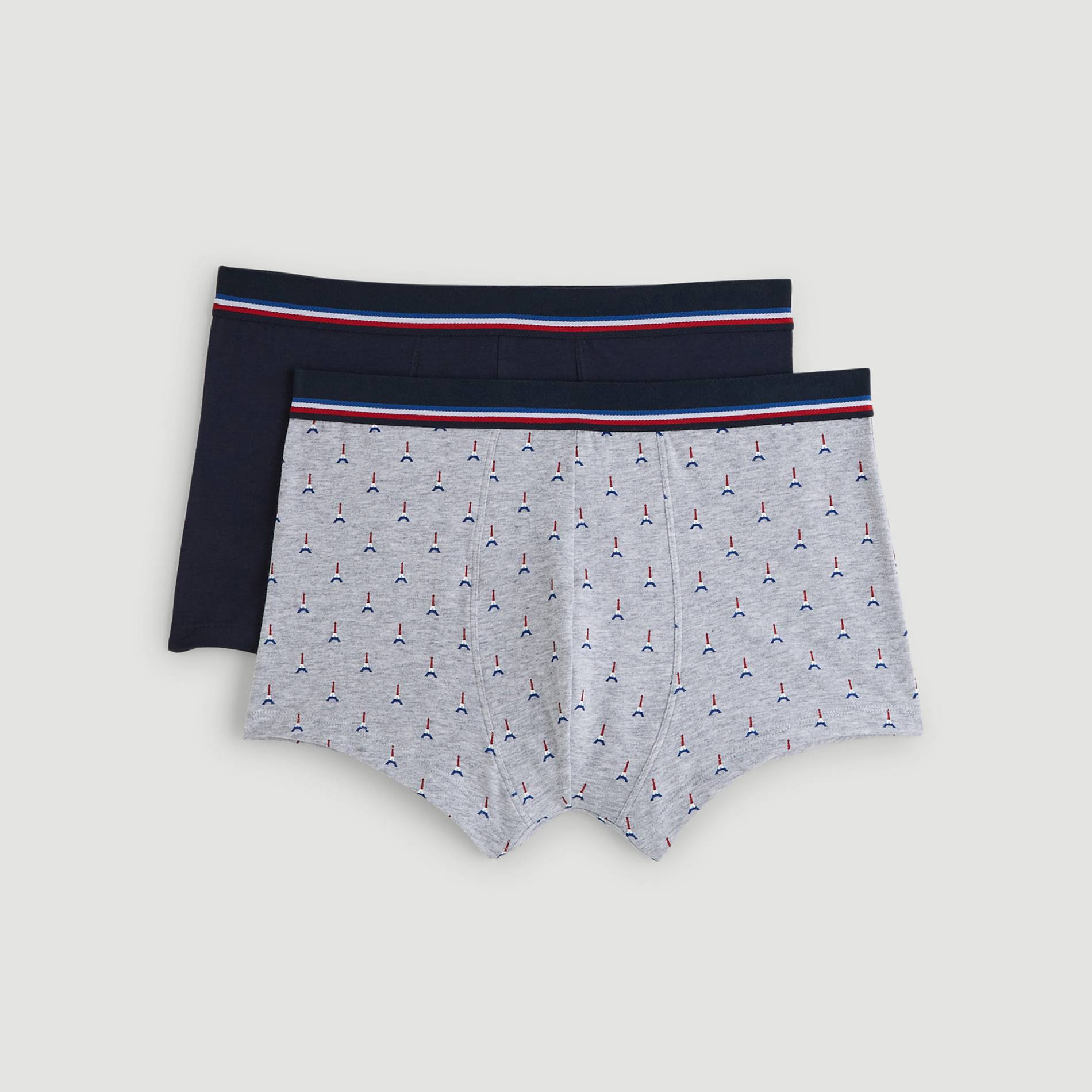 Lot de 2 boxers imprimes, Gris moyen, large image number 0