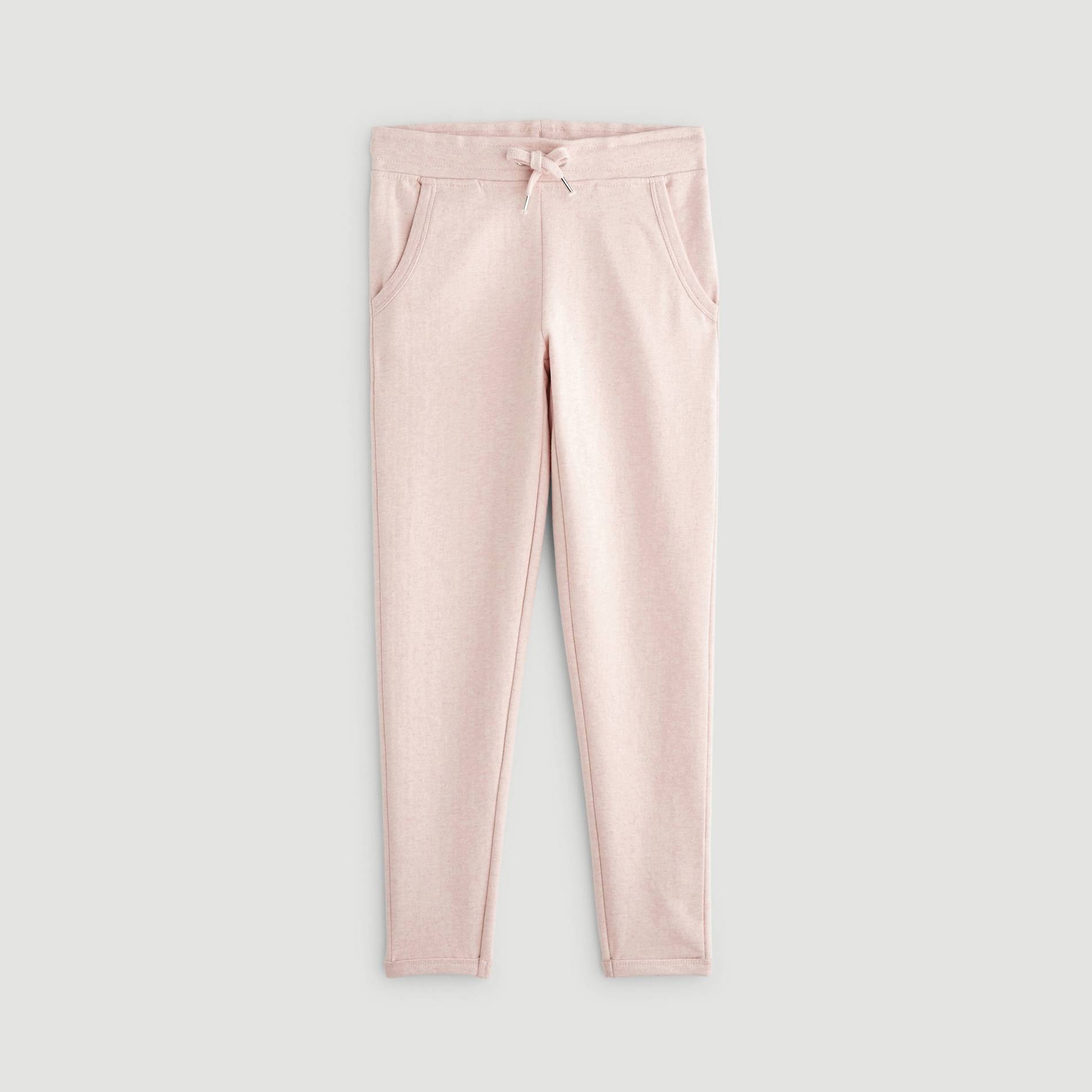Pantalon jogging en coton BIO, Rose pâle, large image number 0