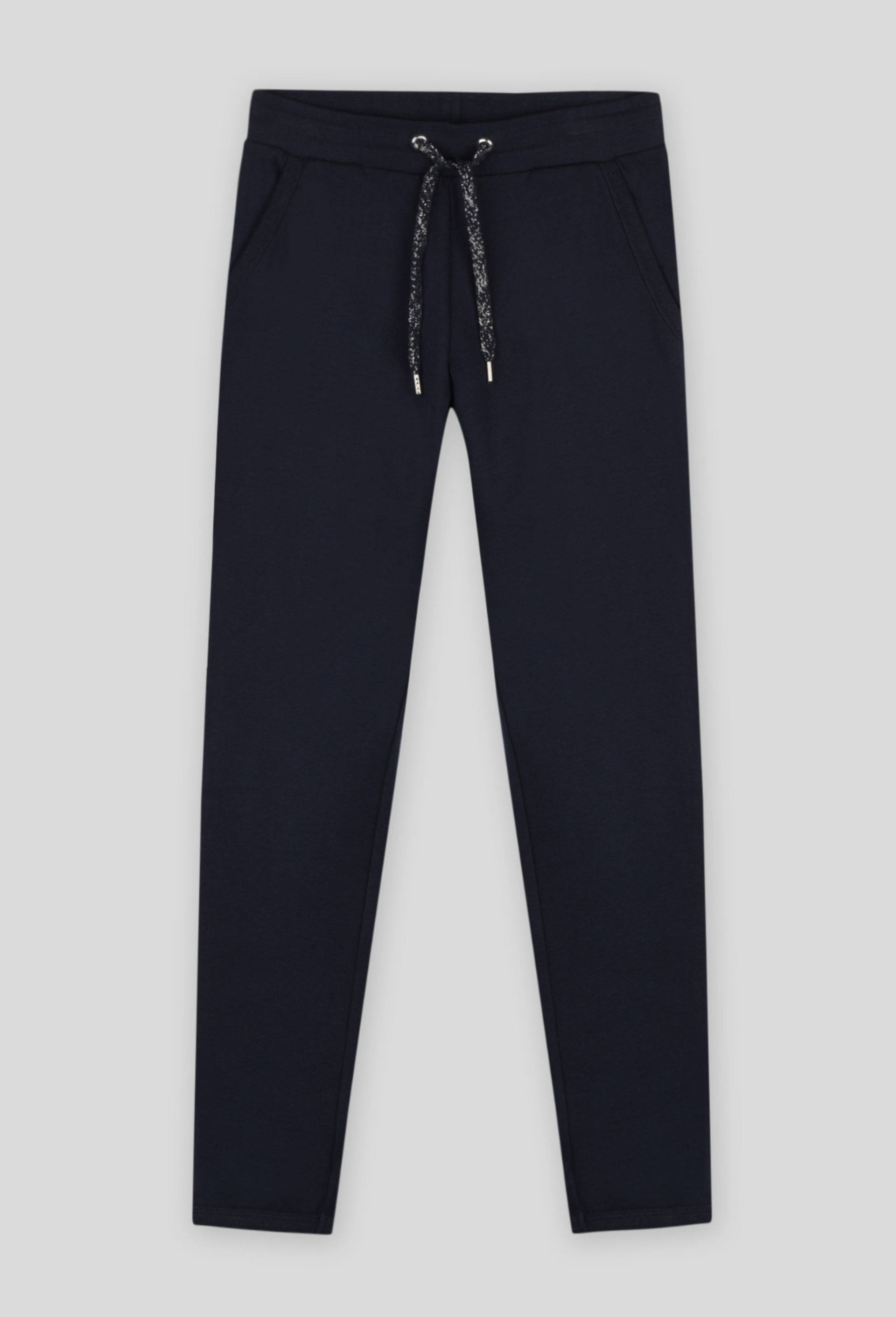 Pantalon jogging en coton BIO, Bleu foncé, large image number 0.0
