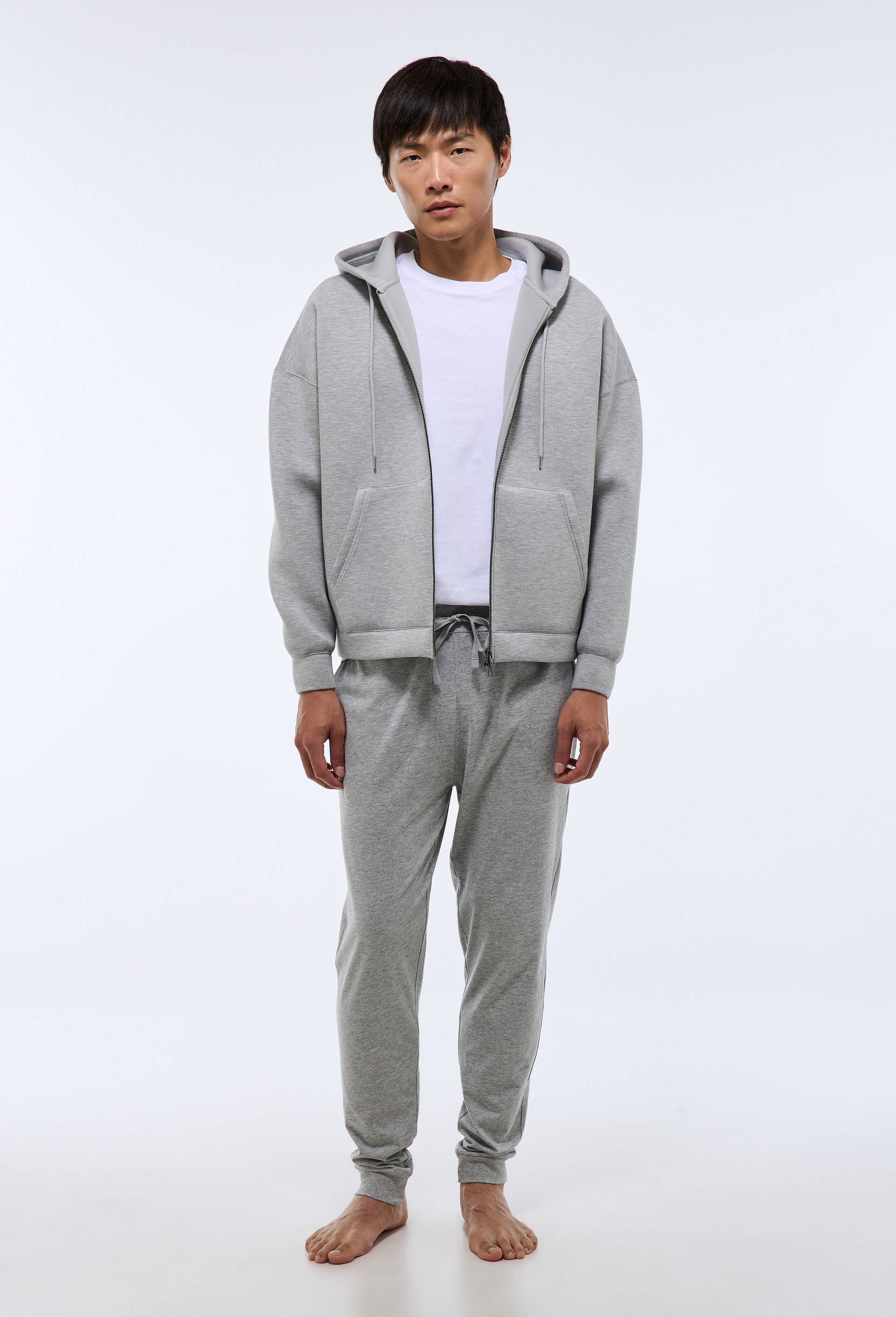 Bas de pyjama en jersey de coton BIO, Gris, swatch image
