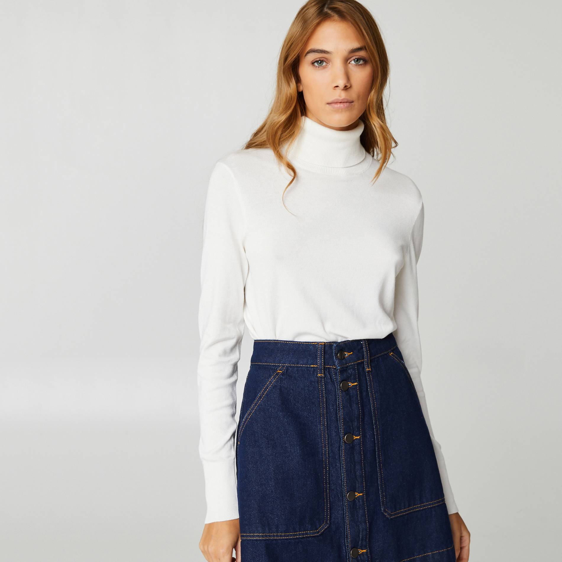 Pull en viscose, Ecru, large image number 0