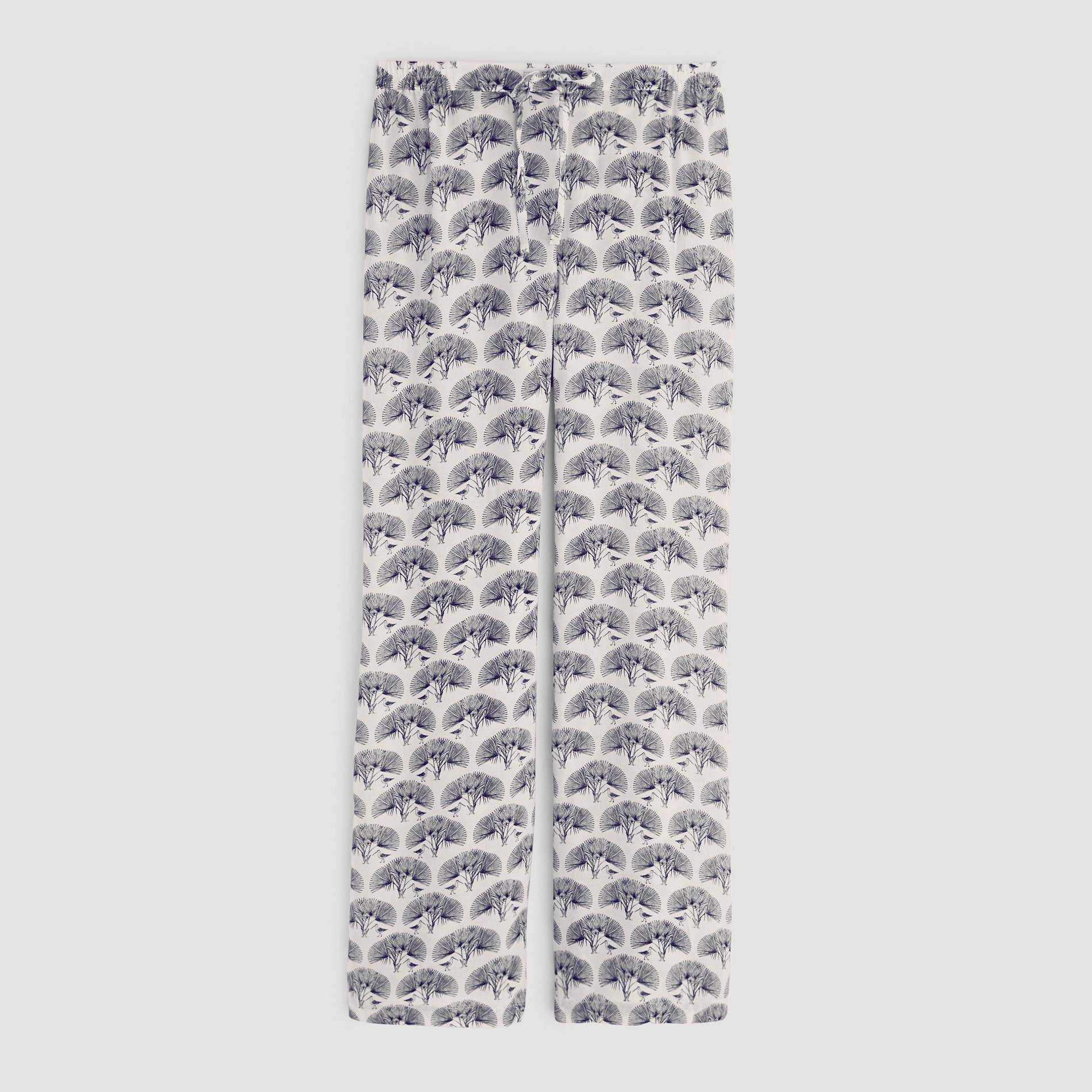 Pantalon large imprimé, Blanc, large image number 2.0