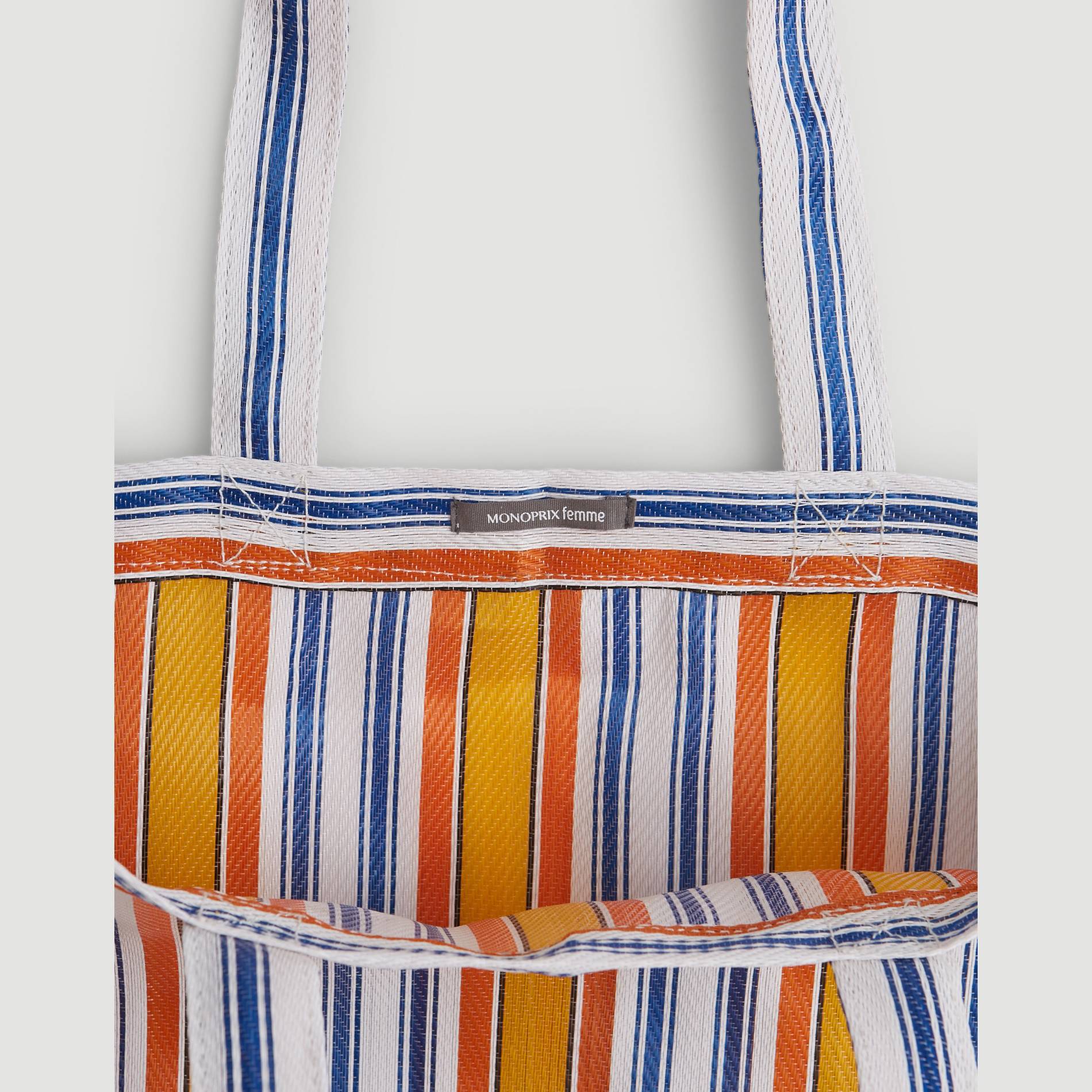 Tote bag raye, Safran, large image number 2