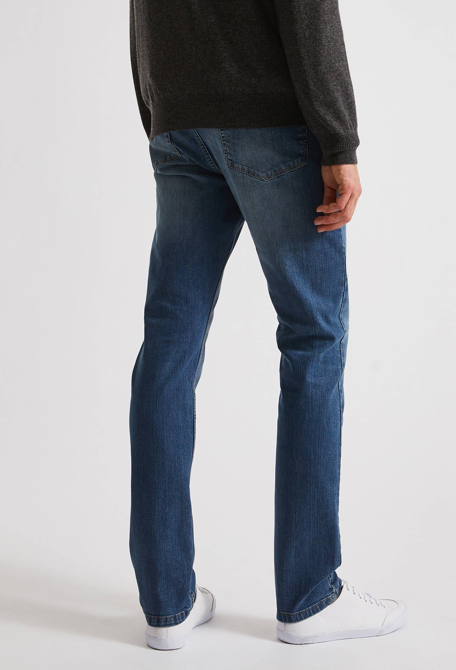 Jean coupe slim contenant du coton BIO, Bleu foncé, large image number 1
