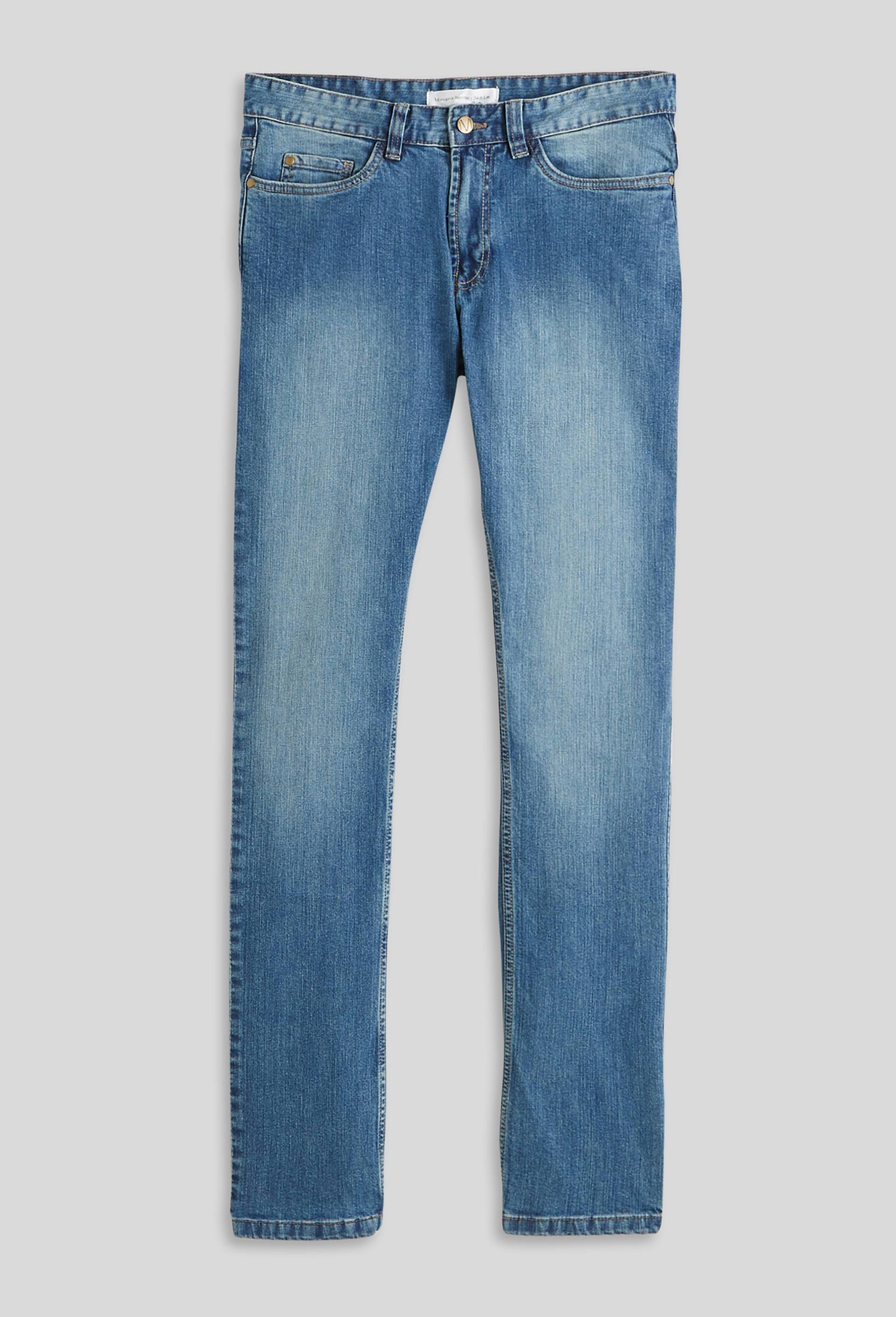 Jean coupe slim contenant du coton BIO, Bleu foncé, large image number 2