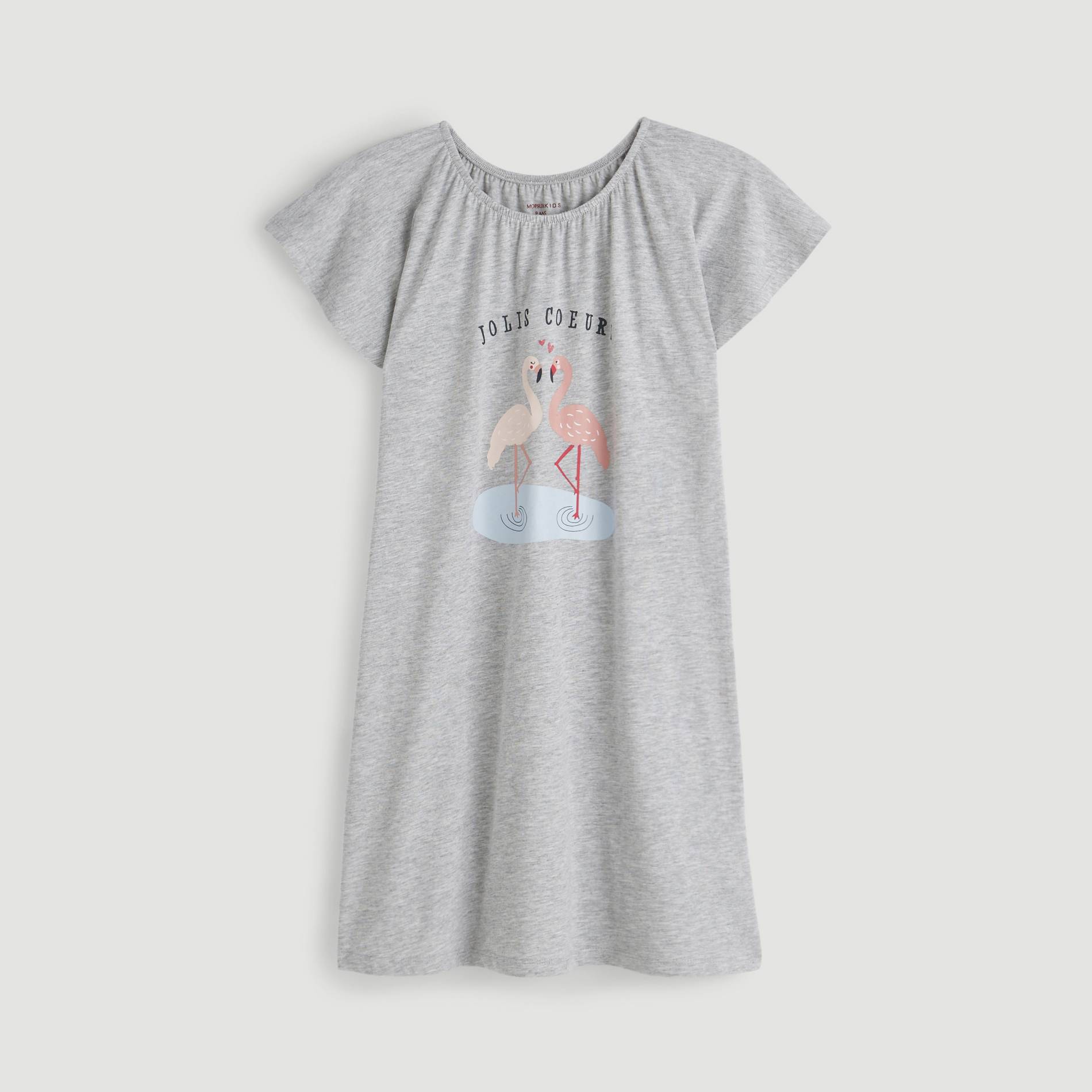 Chemise de nuit imprimee, Gris clair, large image number 0.0