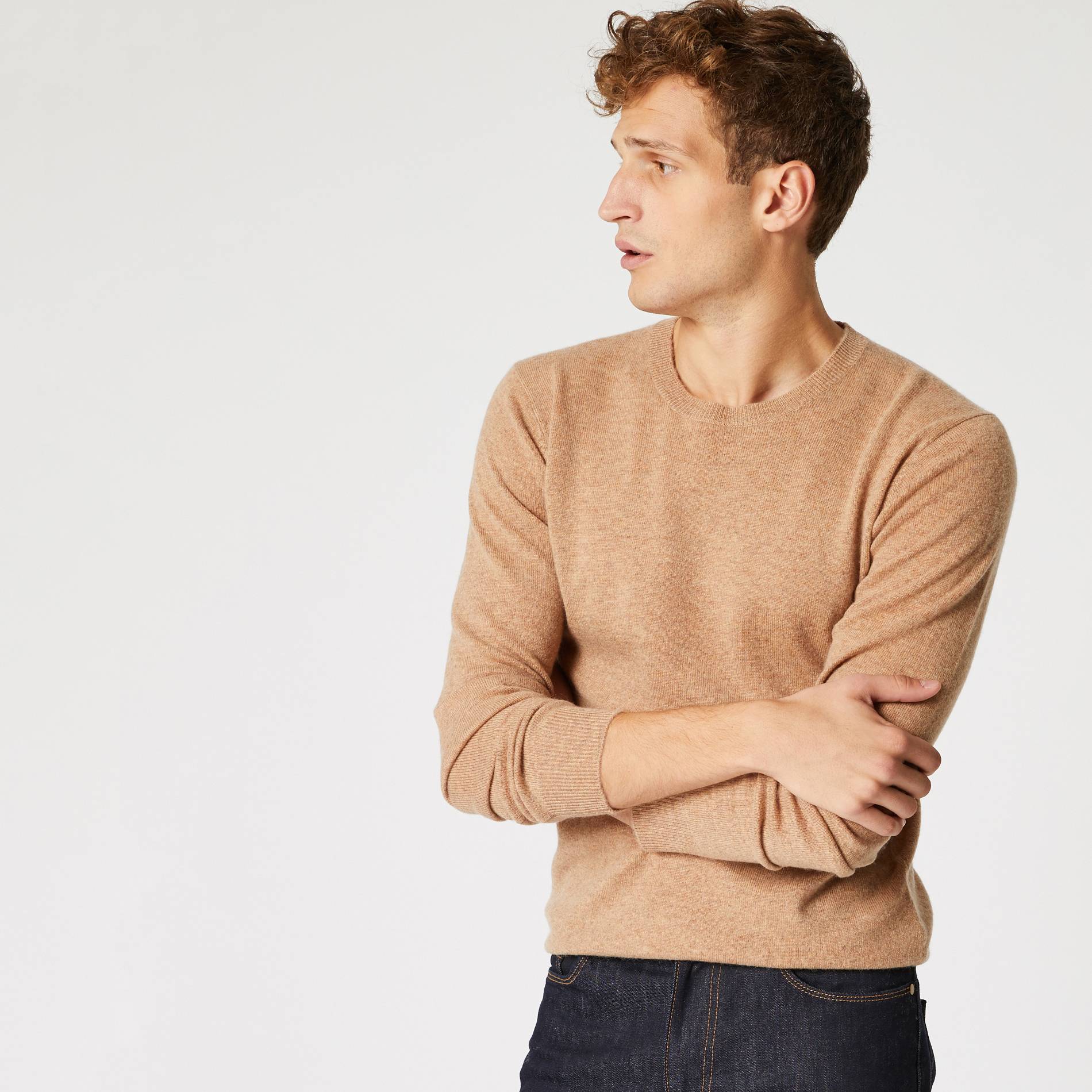 Pull laine et cachemire, Brun clair, large image number 0.0