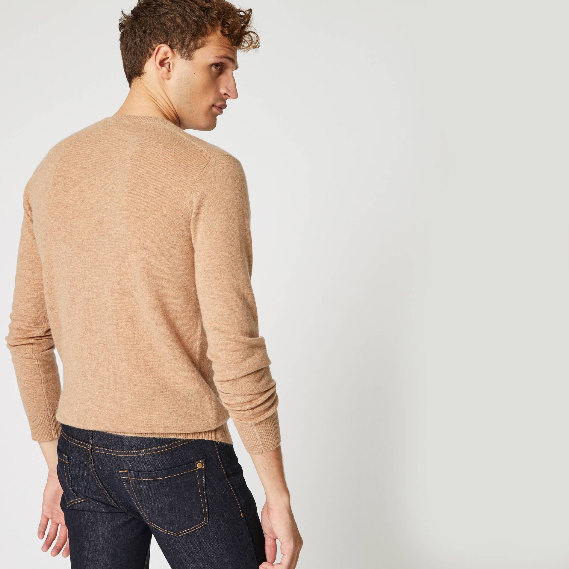 Pull laine et cachemire, Brun clair, large image number 1.0