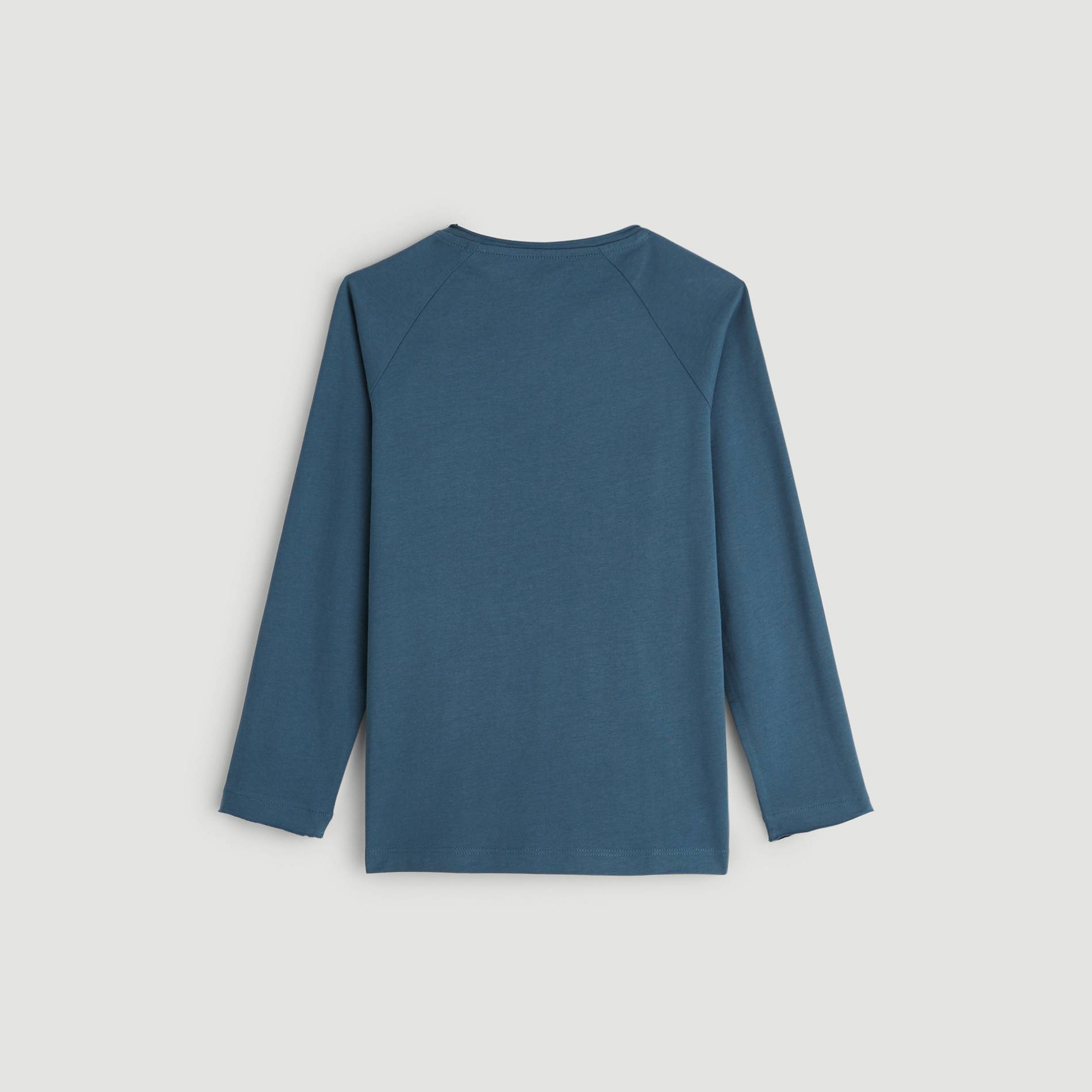 T-shirt manches longues en coton BIO, Bleu canard, large image number 1