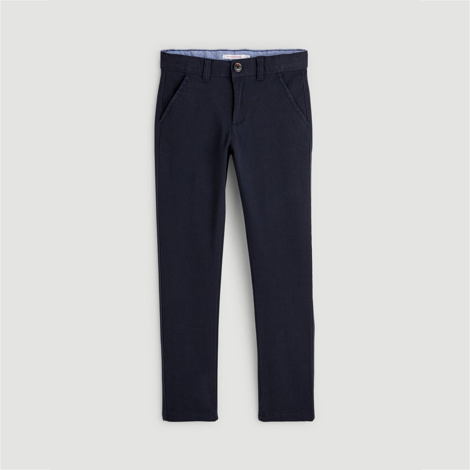 Pantalon twill coupe slim, Bleu marine, large image number 0