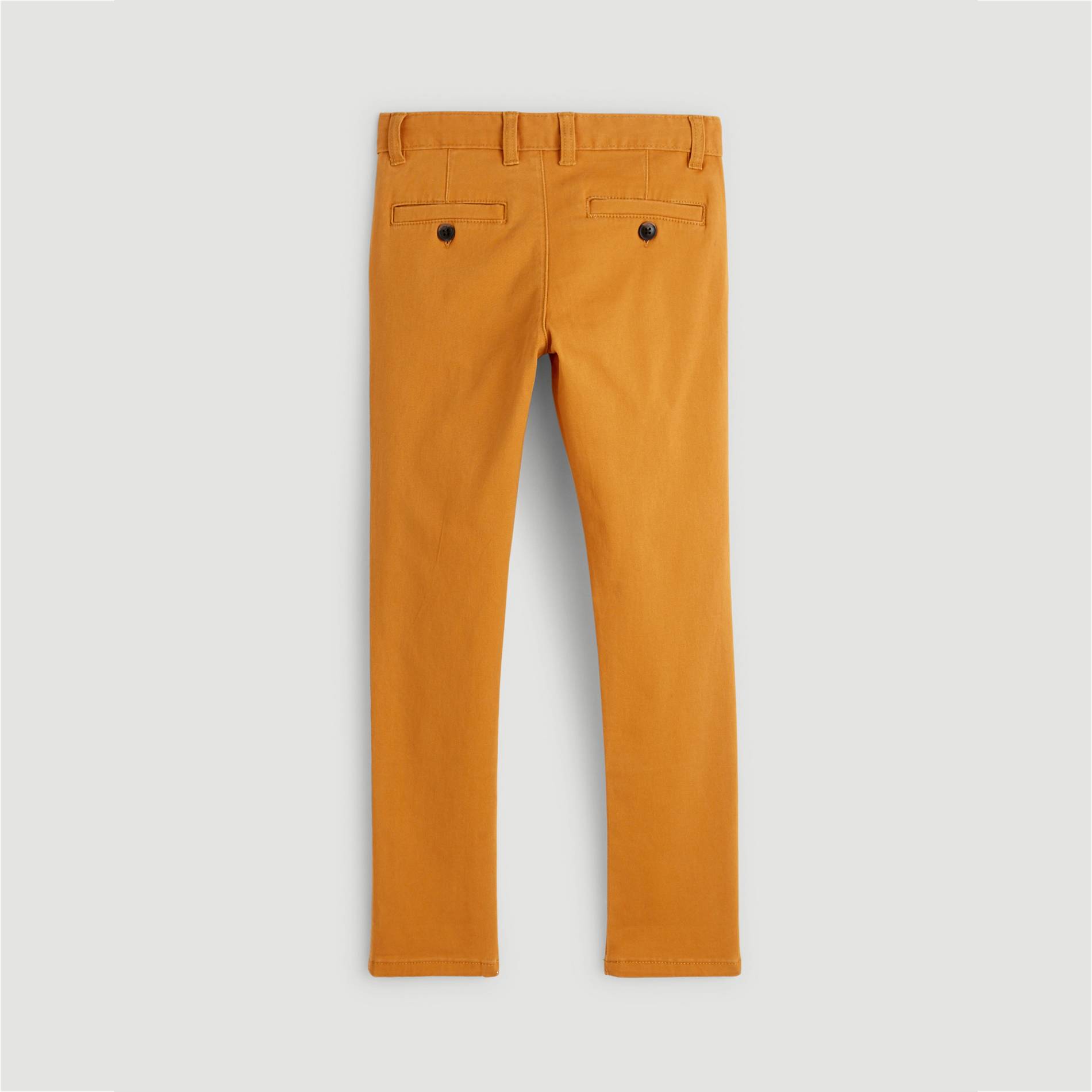 Pantalon twill coupe slim, Moutarde, large image number 1